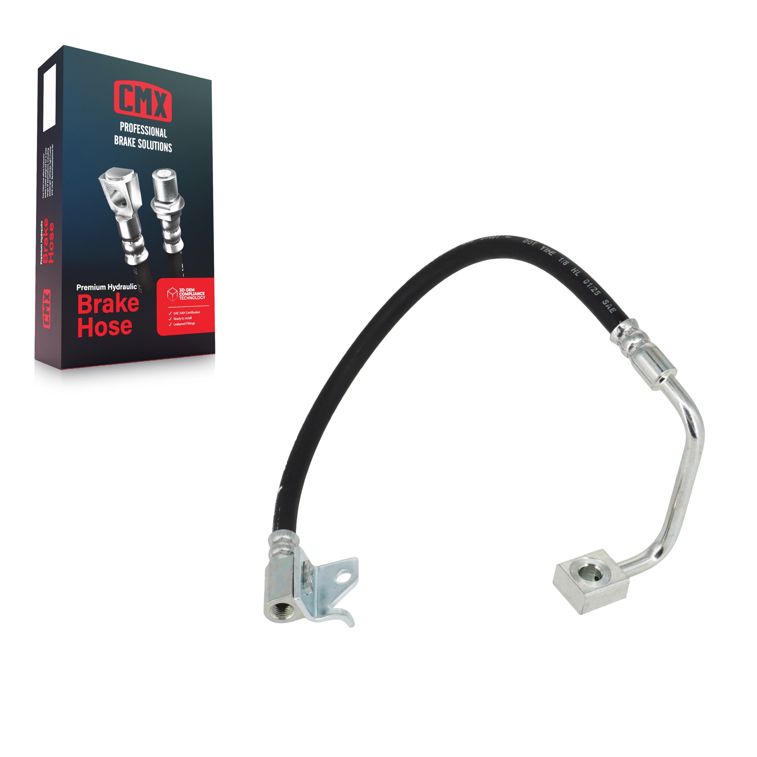 CMX 12-H620585 Brake Hydraulic Hose for 2005-2010 Jeep Commander, Jeep Grand Cherokee - Front Right