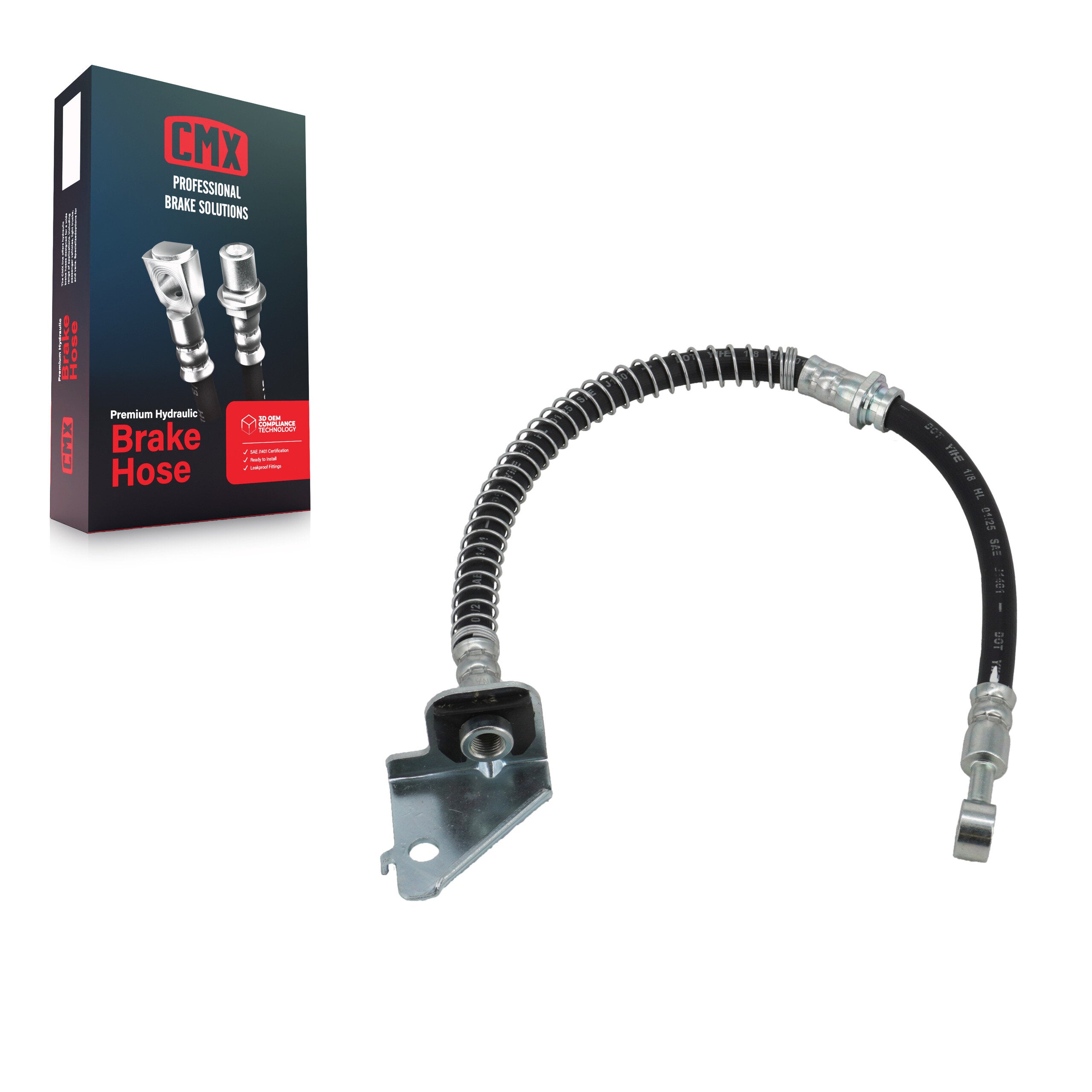 CMX 12-H620599 Brake Hydraulic Hose for 2005-2010 Hyundai Tucson, Kia Sportage - Front Right