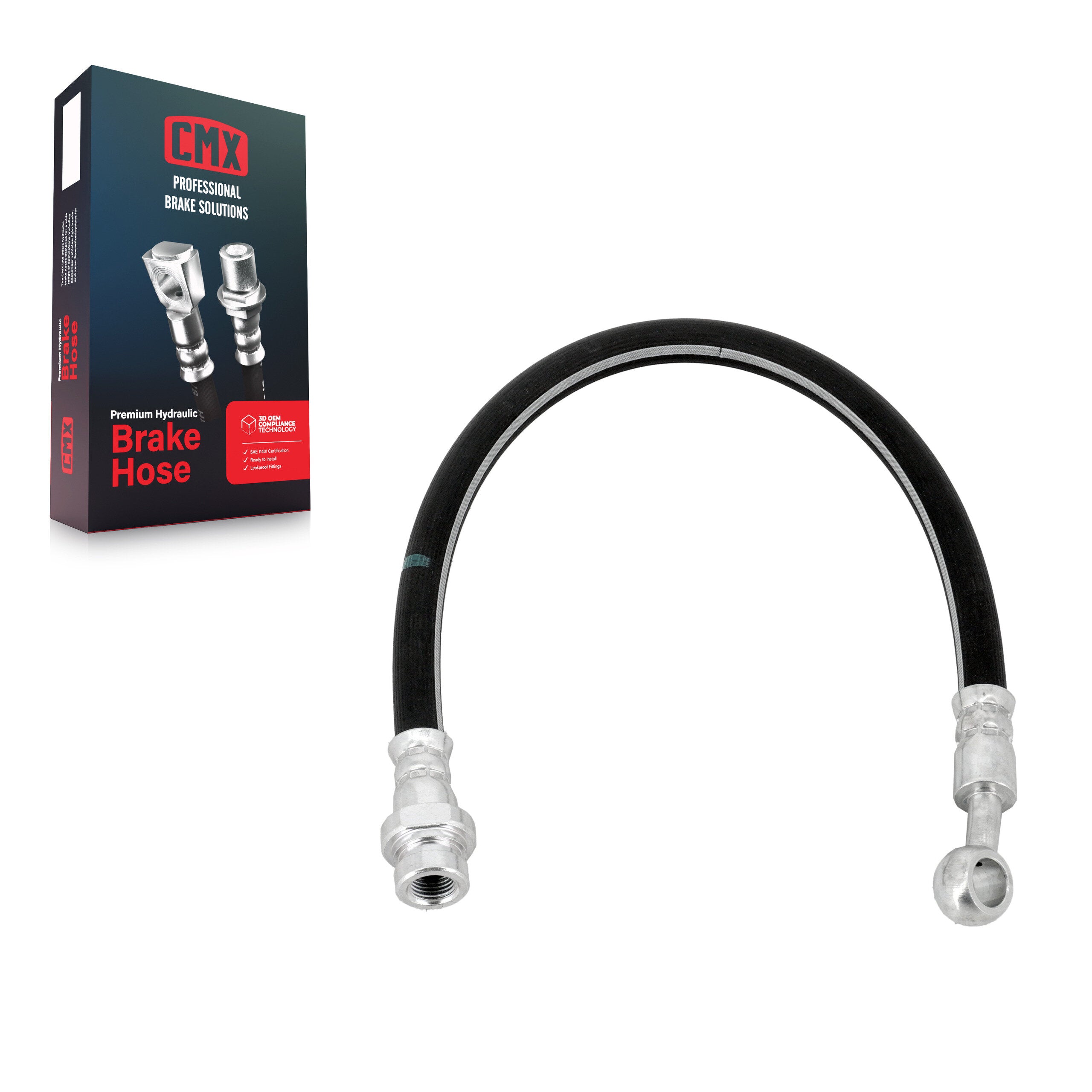 CMX 12-H620604 Brake Hydraulic Hose for 2005-2010 Hyundai Tucson, Kia Sportage - Rear Right