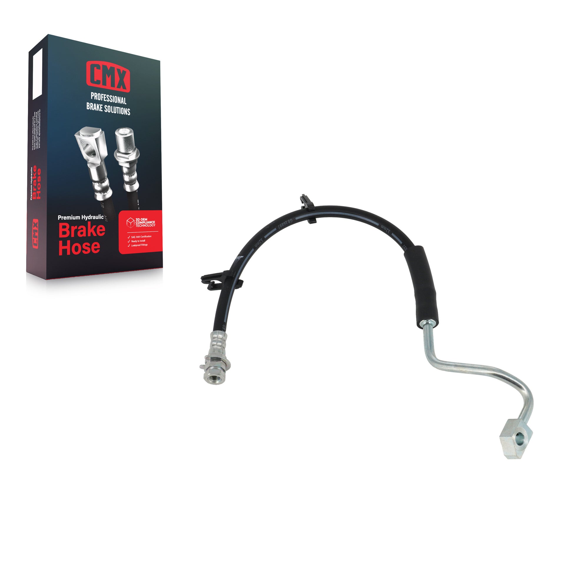 CMX 12-H620608 Brake Hydraulic Hose for 2005-2007 Ford F-250 Super Duty, Ford F-350 Super Duty - Front Right