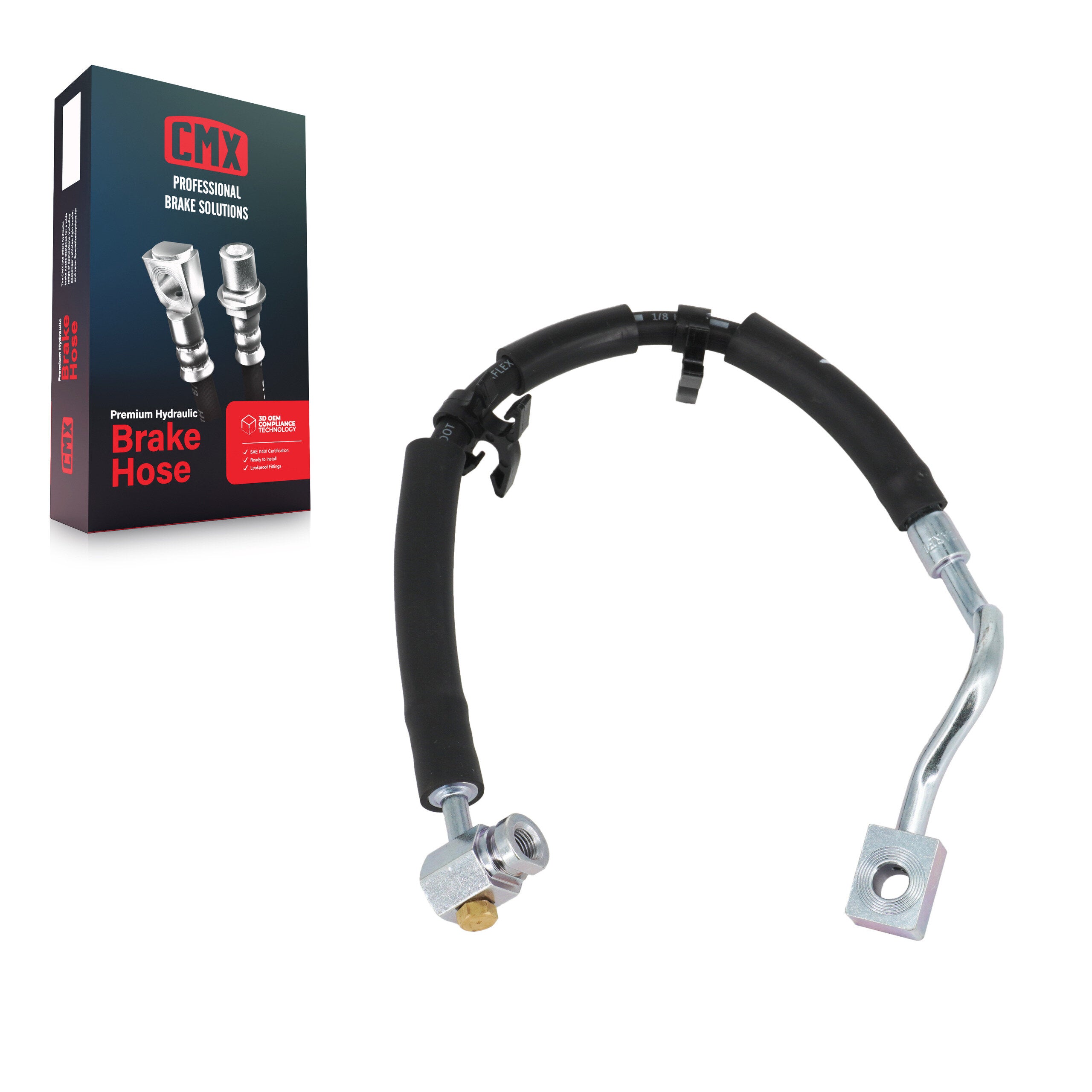 CMX 12-H620621 Brake Hydraulic Hose for 2005-2008 Ford F-150, Lincoln Mark LT - Front Right