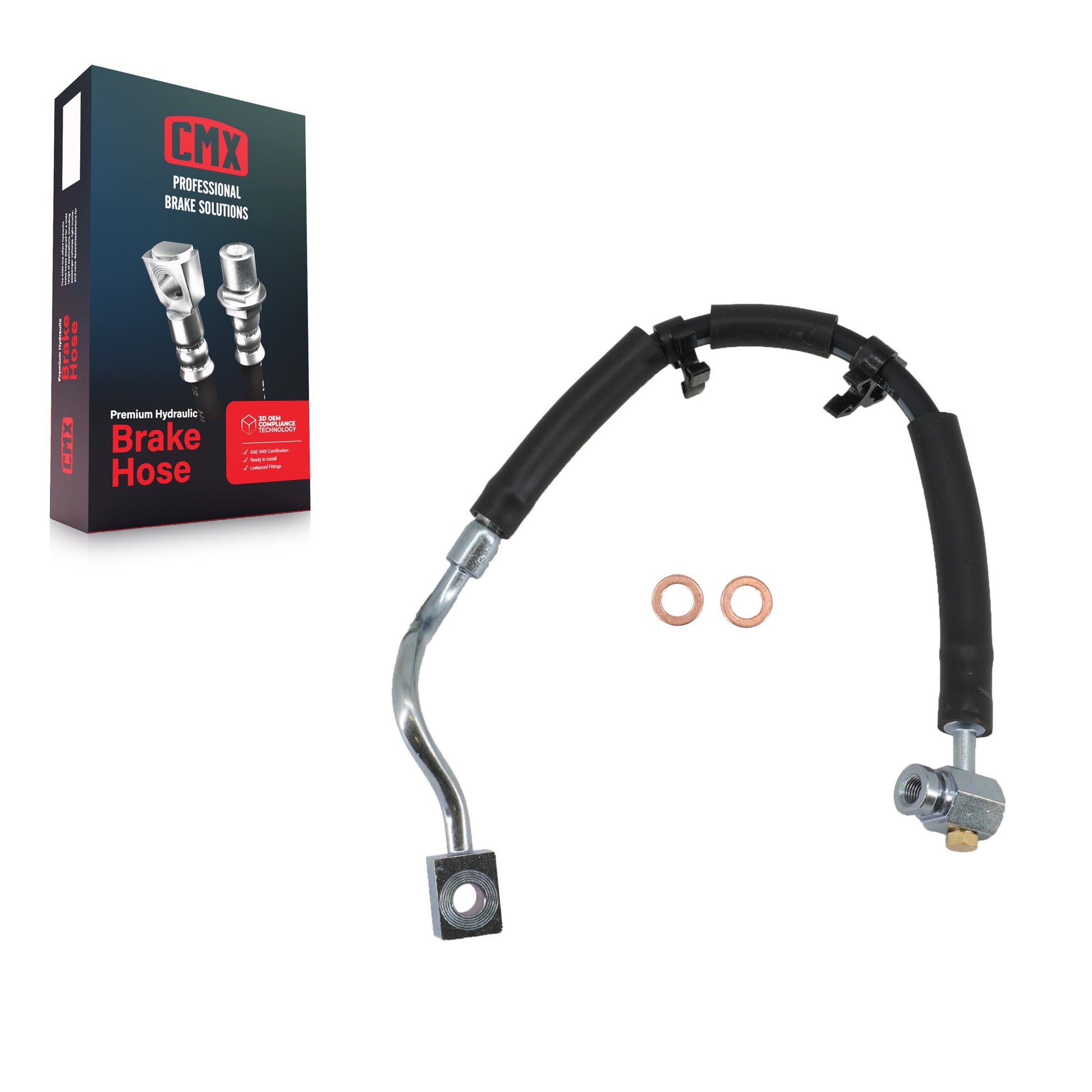 CMX 12-H620630 Brake Hydraulic Hose for 2005-2008 Ford F-150, Lincoln Mark LT - Front Left