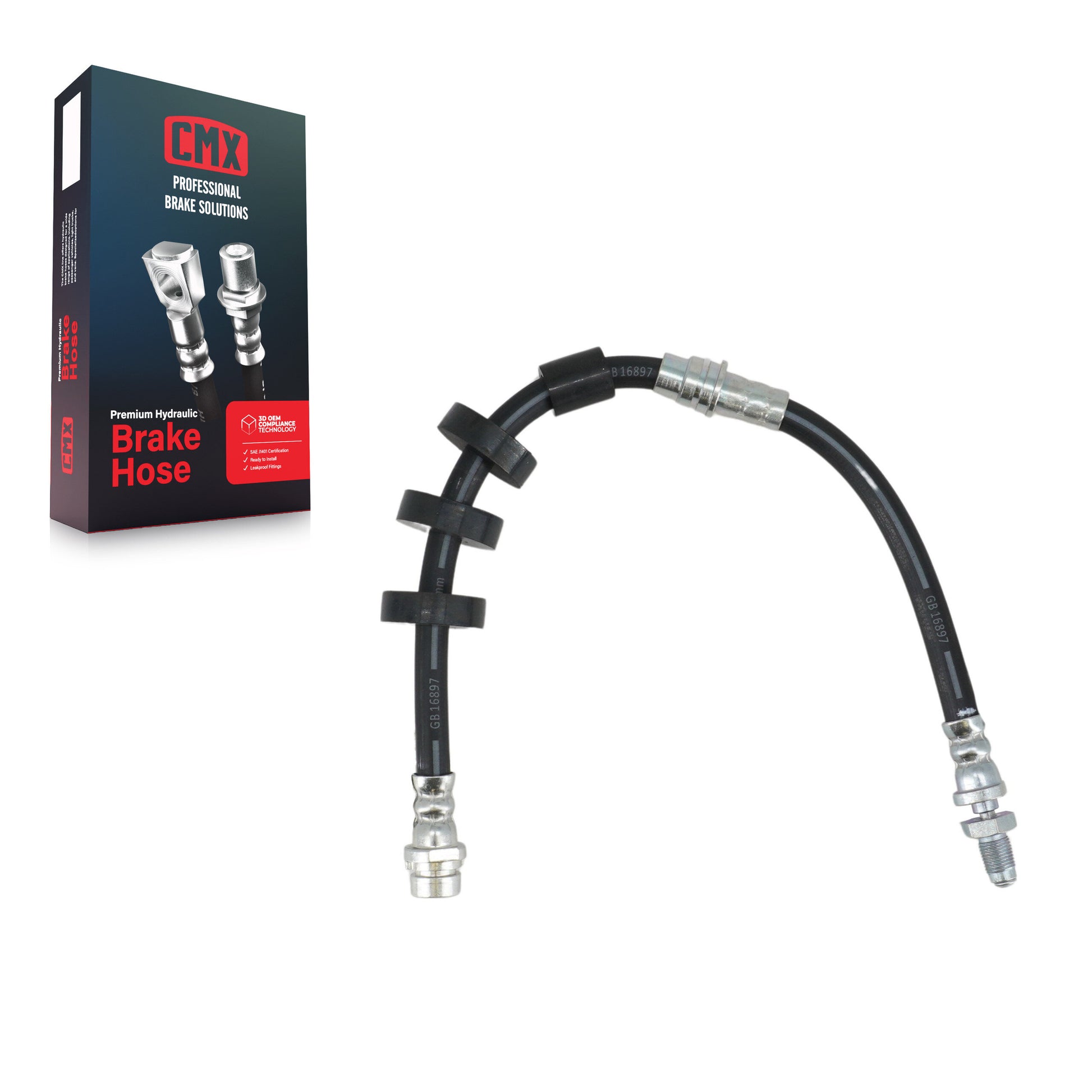 CMX 12-H620632 Brake Hydraulic Hose for 2005-2007 Ford Focus - Front