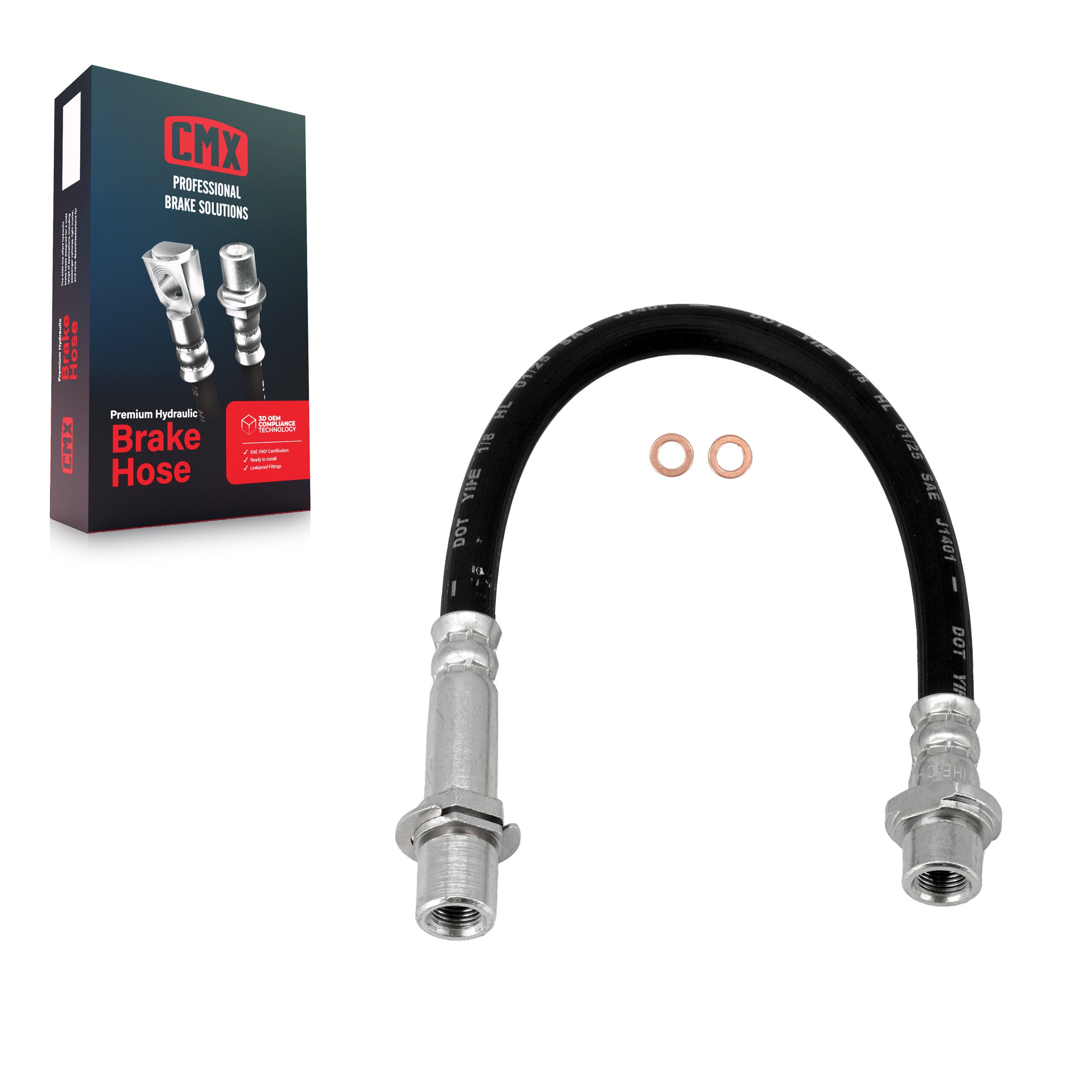 CMX 12-H620665 Brake Hydraulic Hose for 2003-2013 Lexus GX460, Toyota FJ Cruiser, Lexus GX470 - Rear Inner