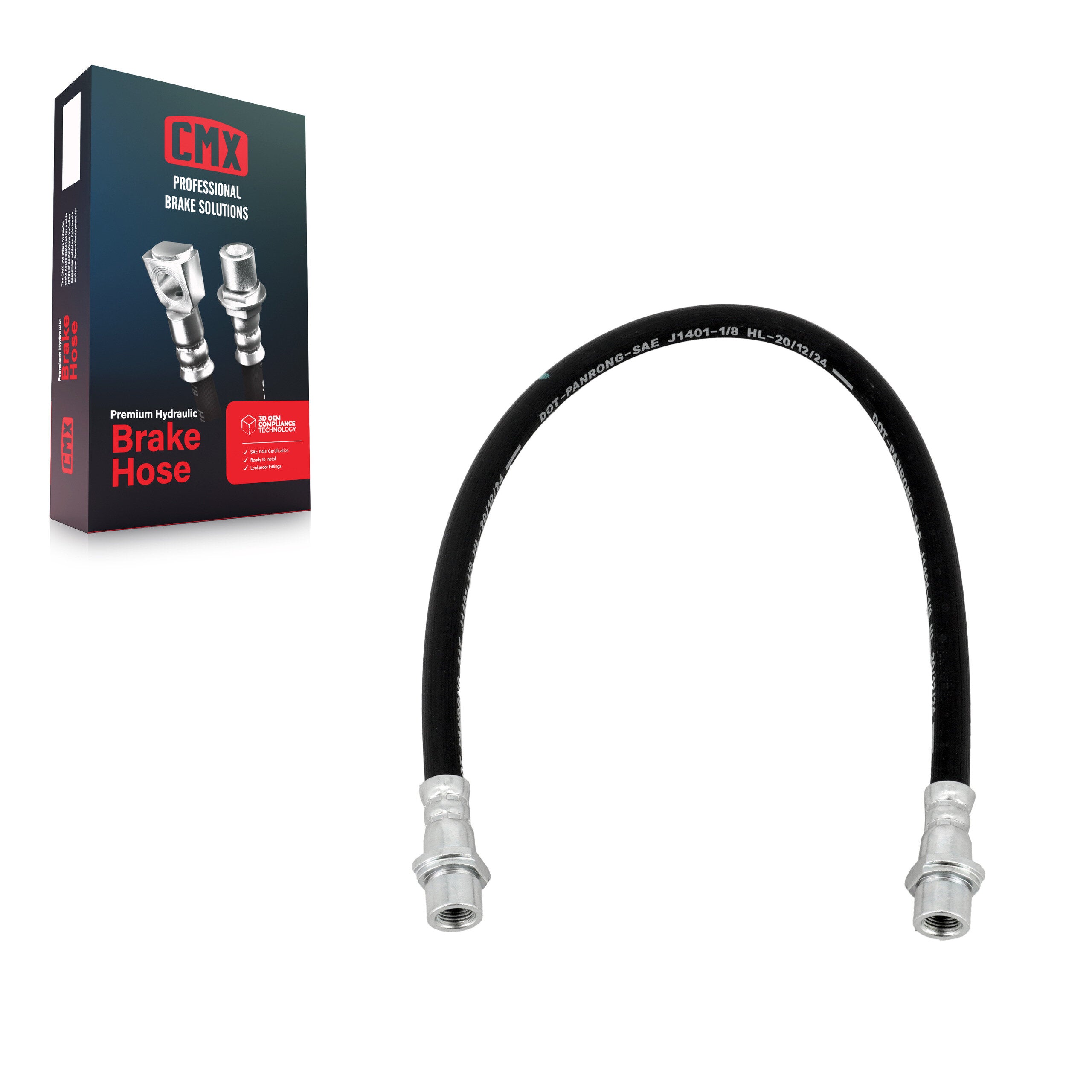 CMX 12-H620671 Brake Hydraulic Hose for 2005-2023 Toyota Tacoma - Rear Left