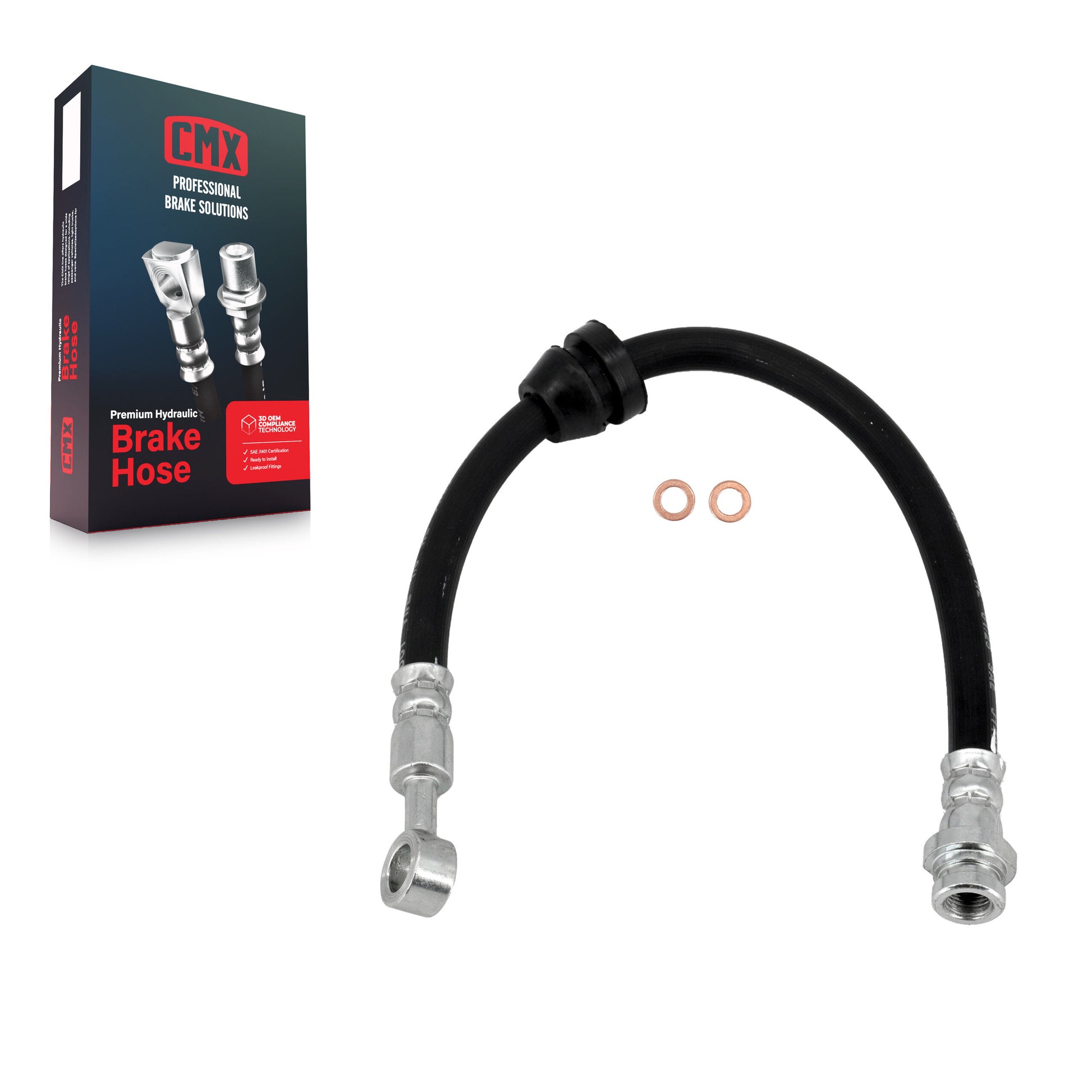 CMX 12-H620682 Brake Hydraulic Hose for 2004-2011 Pontiac G3, Chevrolet Aveo5, Pontiac Wave - Front