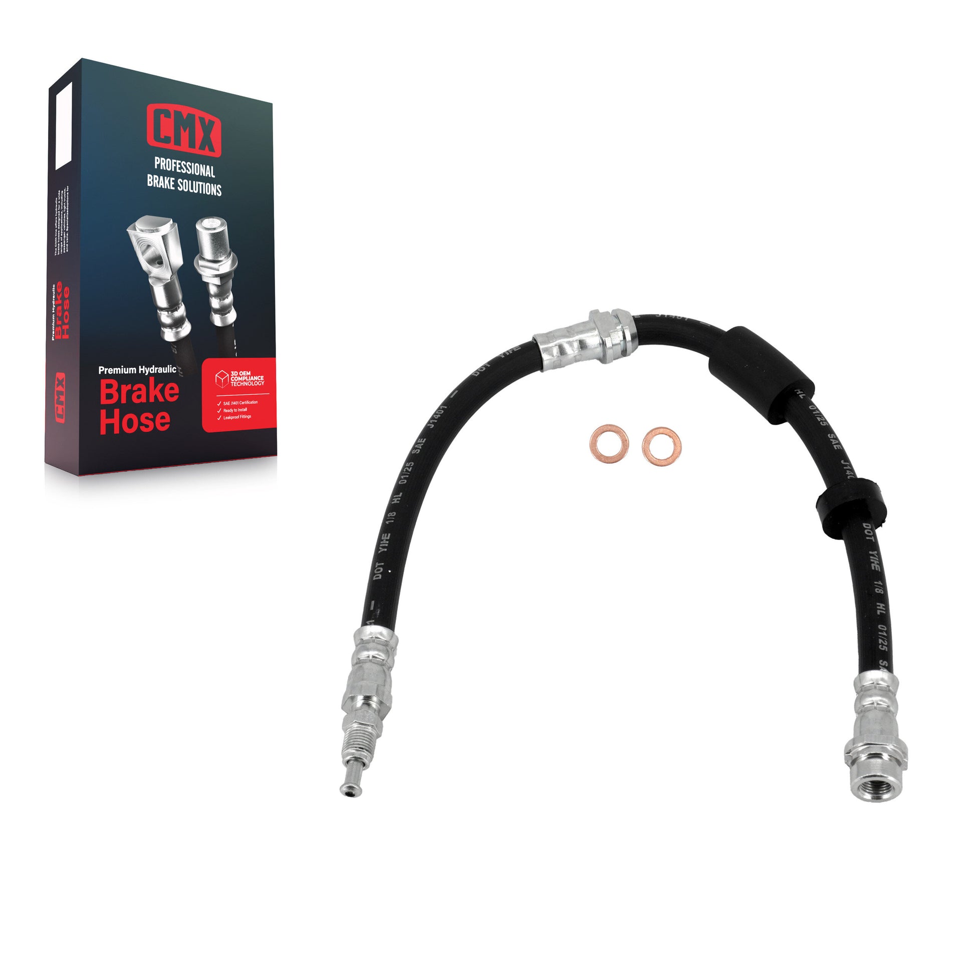 CMX 12-H620685 Brake Hydraulic Hose for 2004-2017 Mazda 5, Mazda 3 Sport, Mazda 3 - Front
