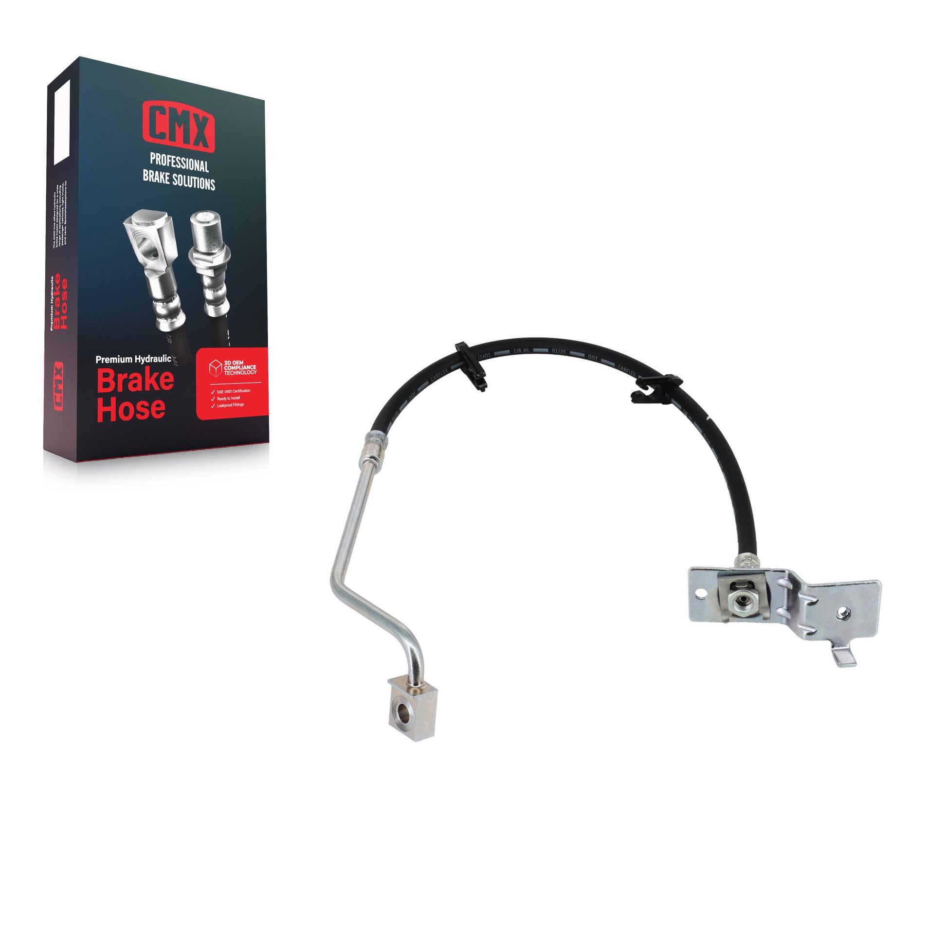 CMX 12-H620691 Brake Hydraulic Hose for 1999-2004 Ford F-450 Super Duty, Ford F-550 Super Duty - Front Left