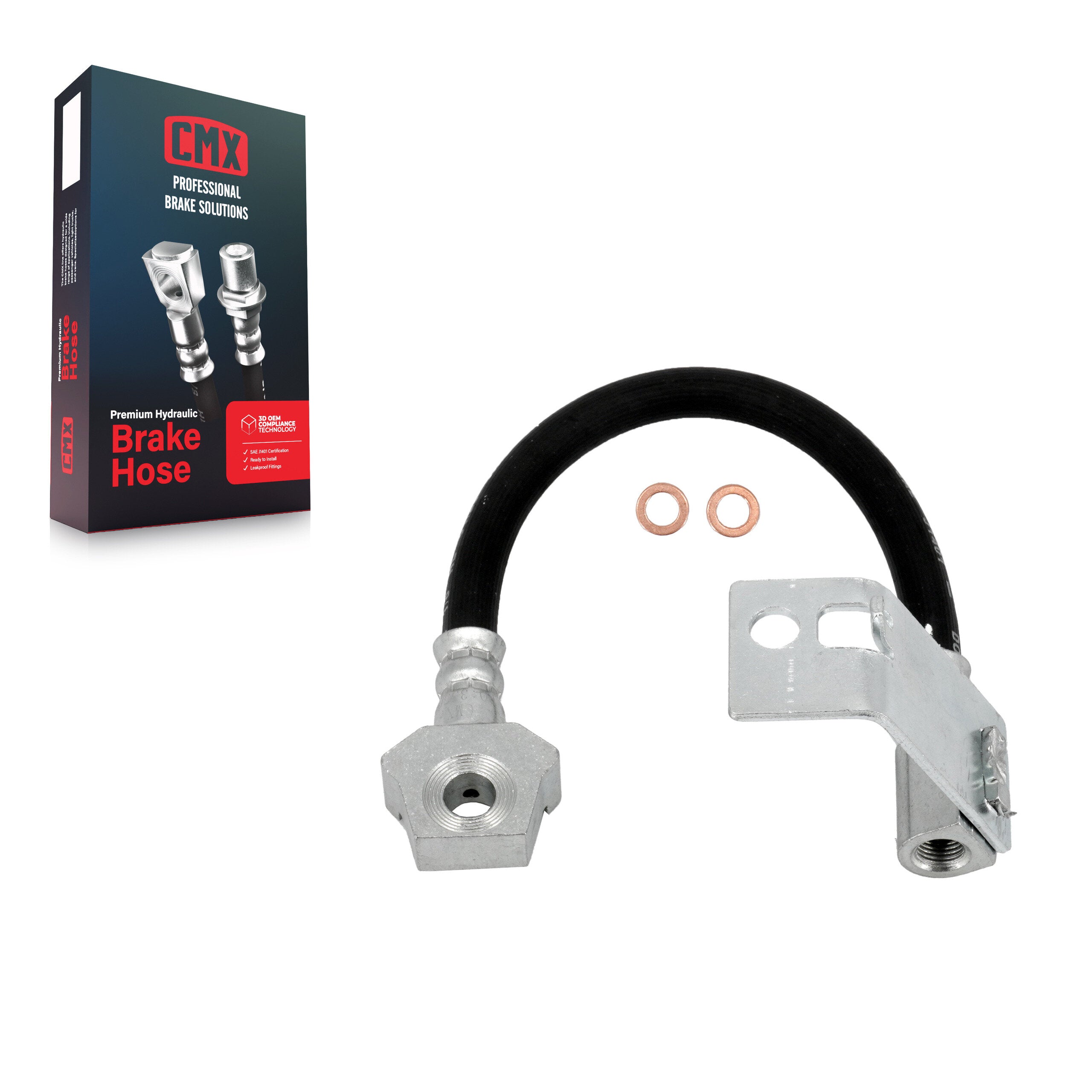 CMX 12-H620713 Brake Hydraulic Hose for 2000-2005 Ford F-250 Super Duty, Ford Excursion, Ford F-350 Super Duty - Rear Left