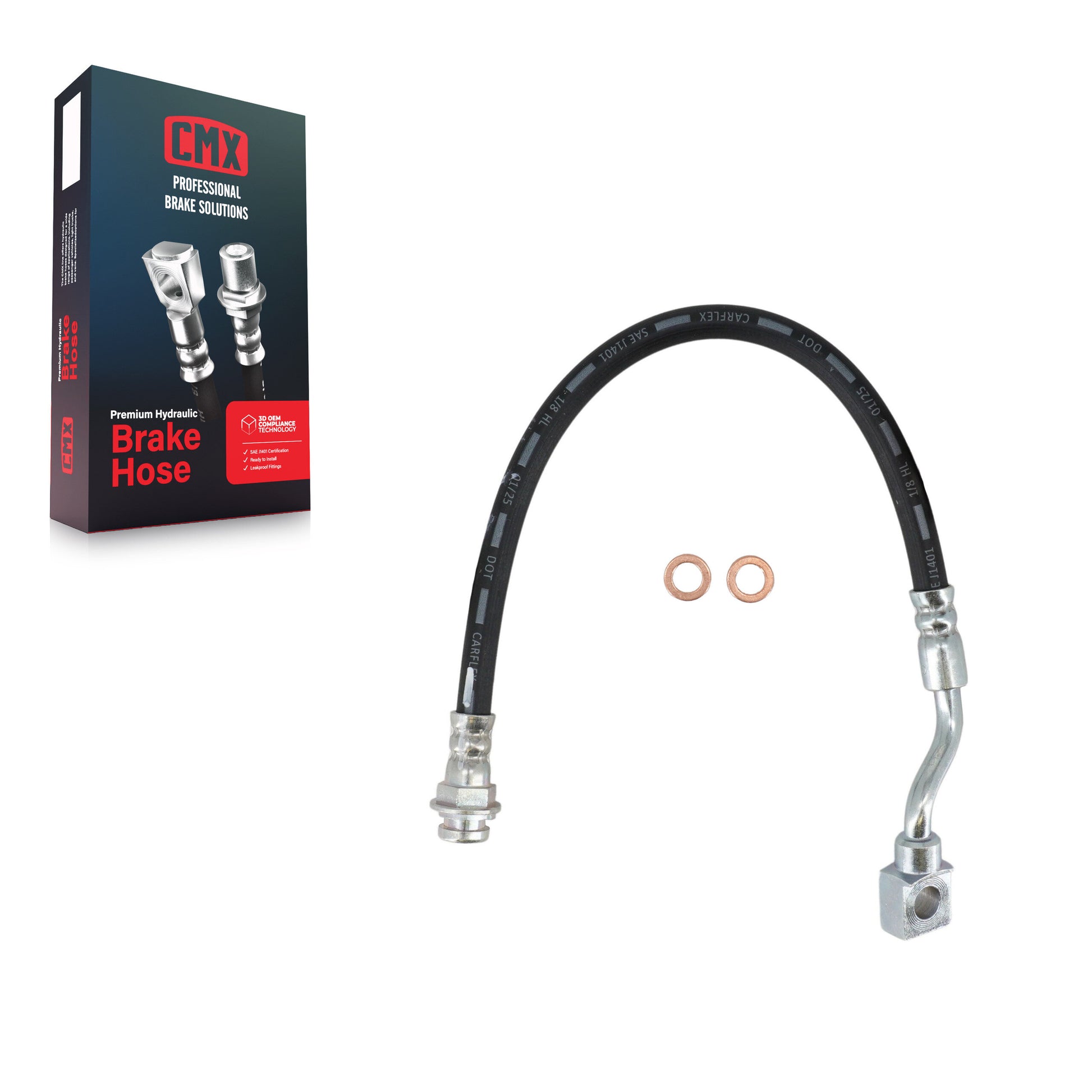 CMX 12-H620722 Brake Hydraulic Hose for 1999-2007 Chevrolet Silverado 1500 Classic, Chevrolet Silverado 1500 HD Classic, Chevrolet Silverado 2500 HD Classic - Rear Right, Rear Left