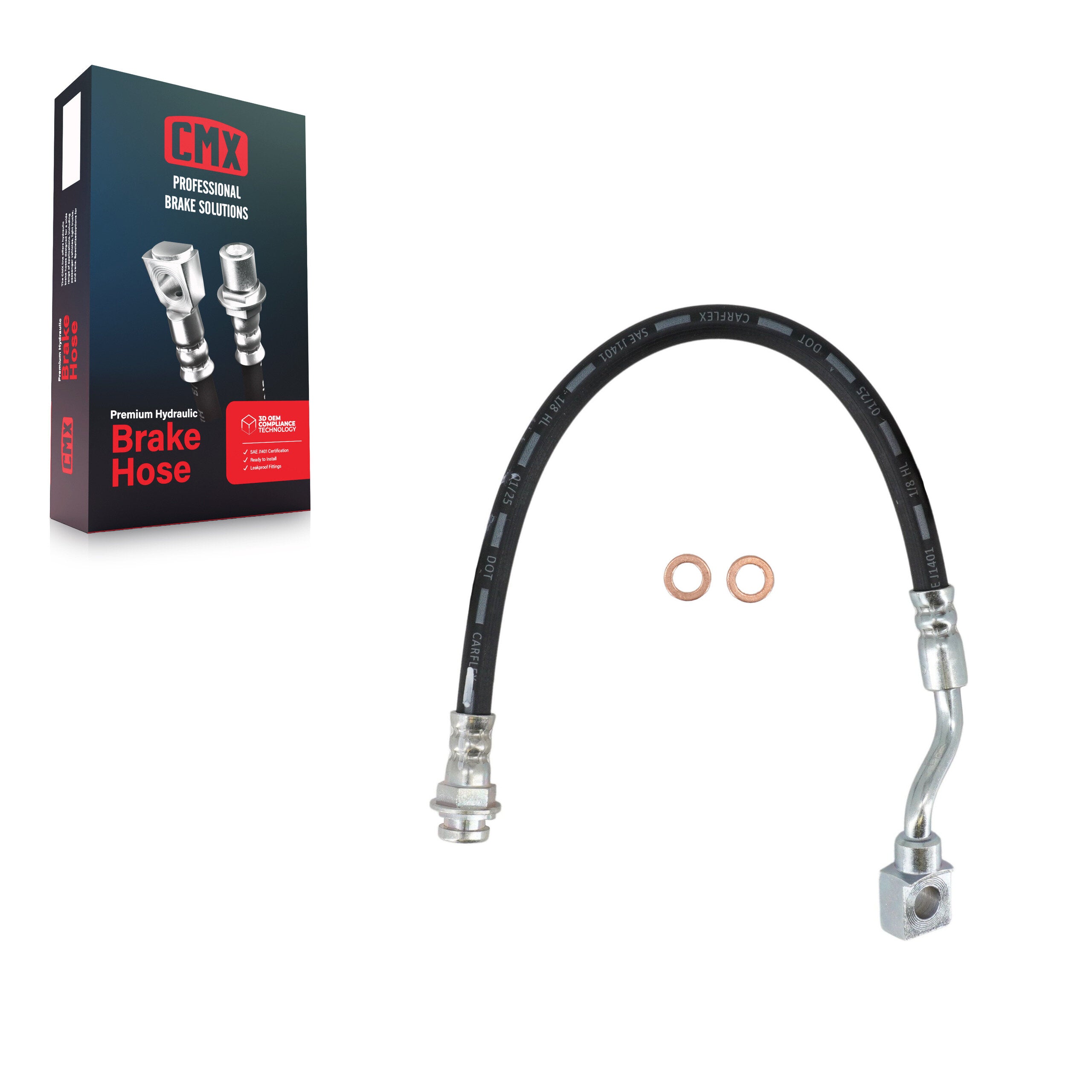 CMX 12-H620722 Brake Hydraulic Hose for 1999-2007 Chevrolet Silverado 1500 Classic, Chevrolet Silverado 1500 HD Classic, Chevrolet Silverado 2500 HD Classic - Rear Right, Rear Left