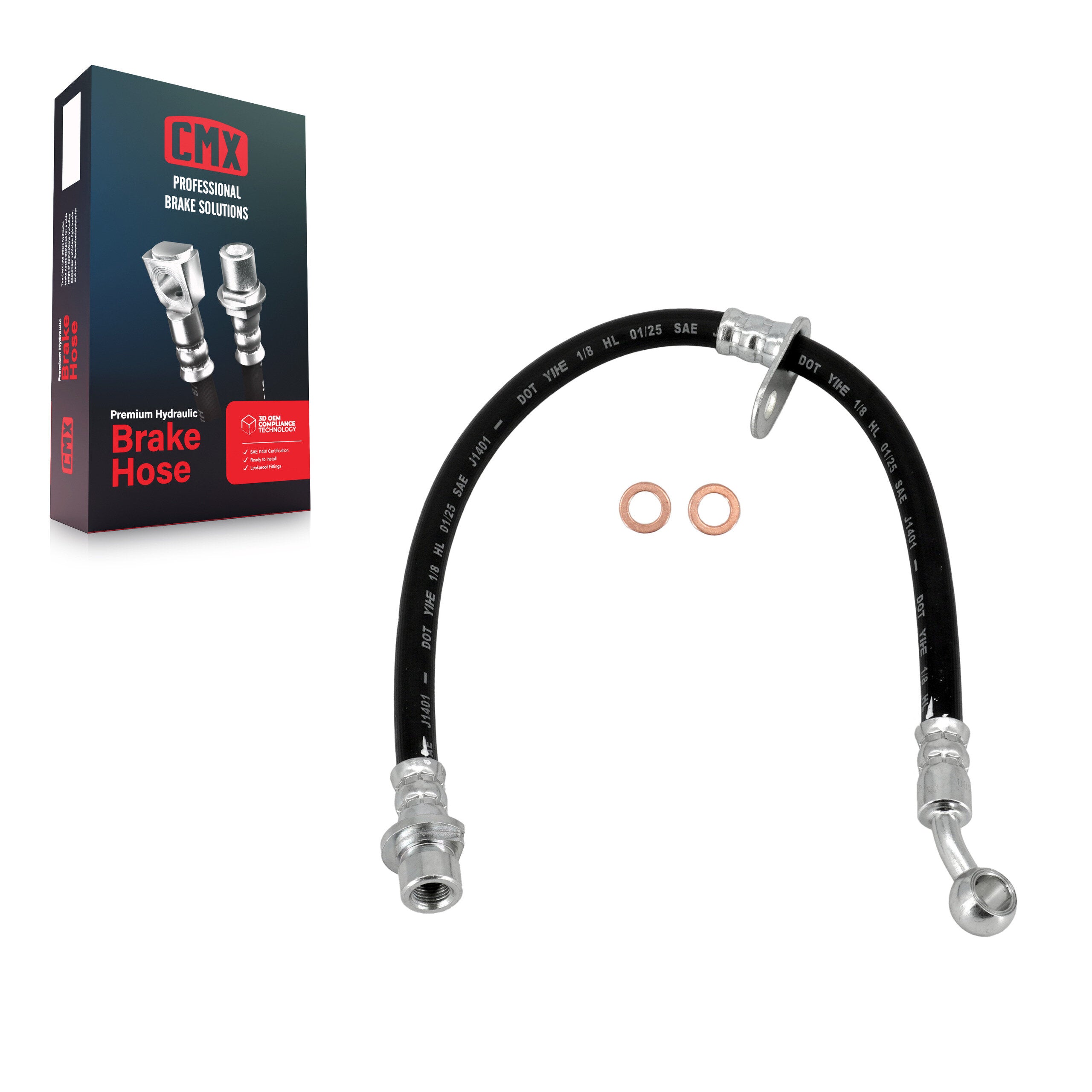 CMX 12-H620737 Brake Hydraulic Hose for 2007-2016 Honda CR-V, Acura RDX - Front Right