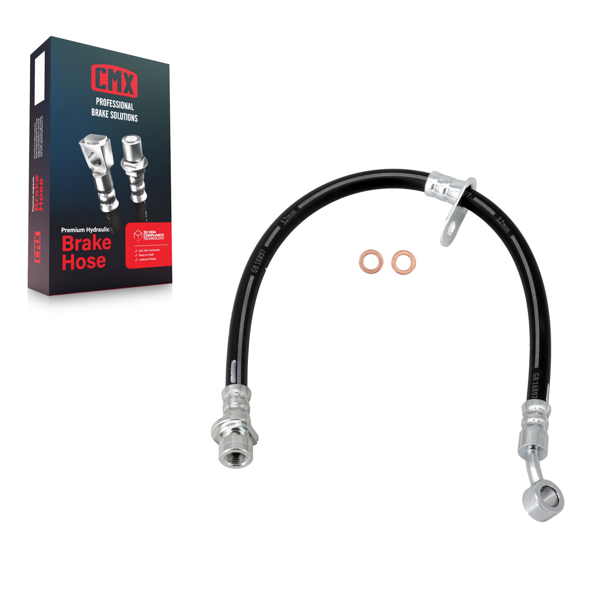 CMX 12-H620738 Brake Hydraulic Hose for 2007-2016 Honda CR-V, Acura RDX - Front Left