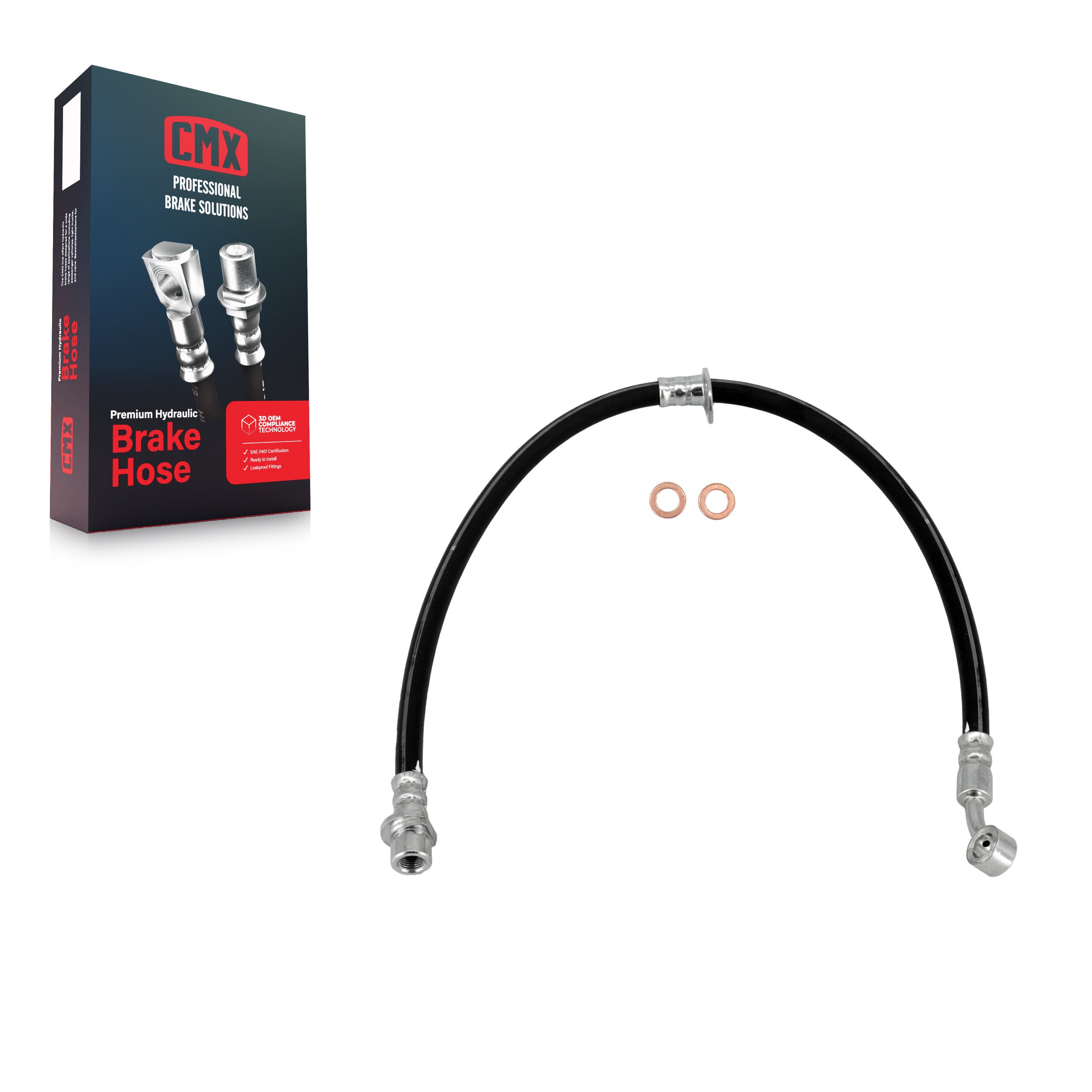 CMX 12-H620739 Brake Hydraulic Hose for 2006-2011 Honda Civic - Front Right