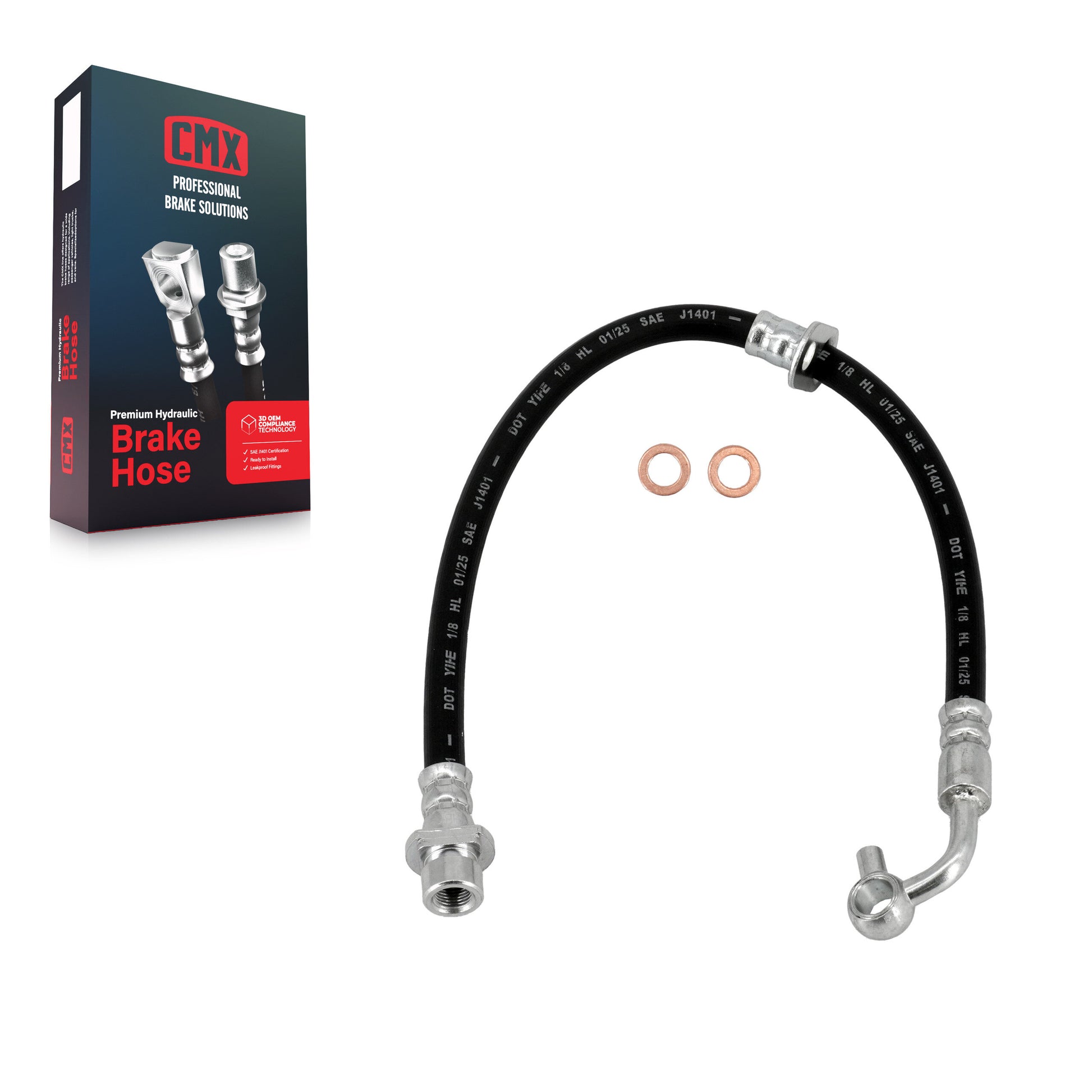 CMX 12-H620742 Brake Hydraulic Hose for 2007-2011 Honda CR-V - Front Left