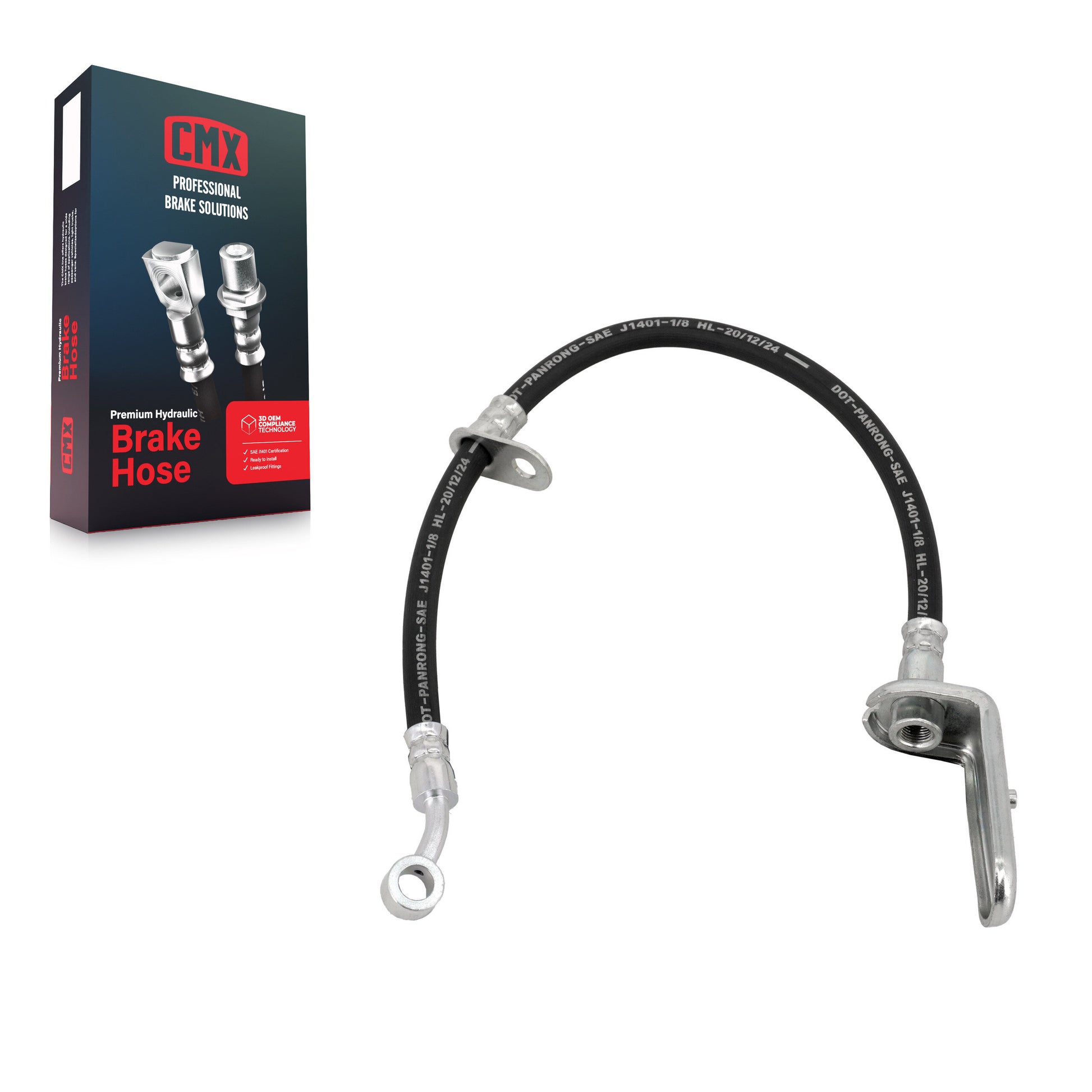 CMX 12-H620751 Brake Hydraulic Hose for 2006-2011 Acura CSX, Honda Civic - Rear Left