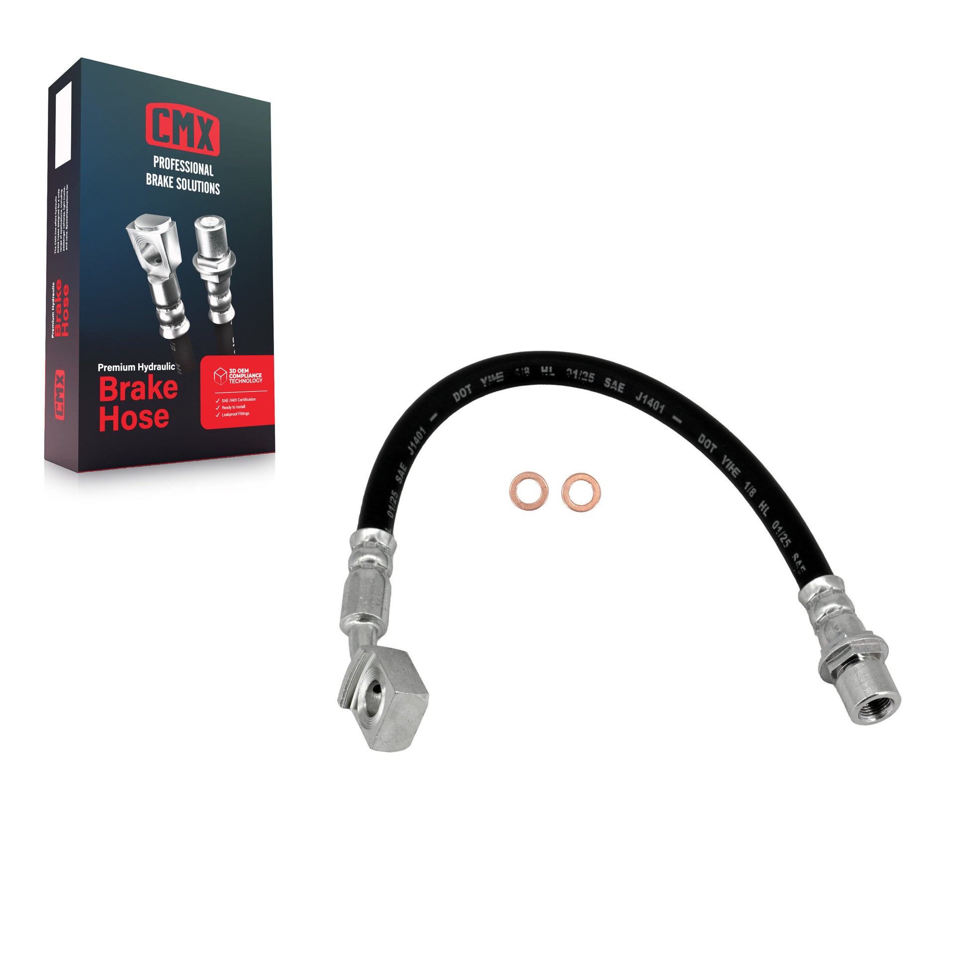 CMX 12-H620771 Brake Hydraulic Hose for 2007-2014 Cadillac Escalade, Cadillac Escalade ESV, Cadillac Escalade EXT - Rear Right