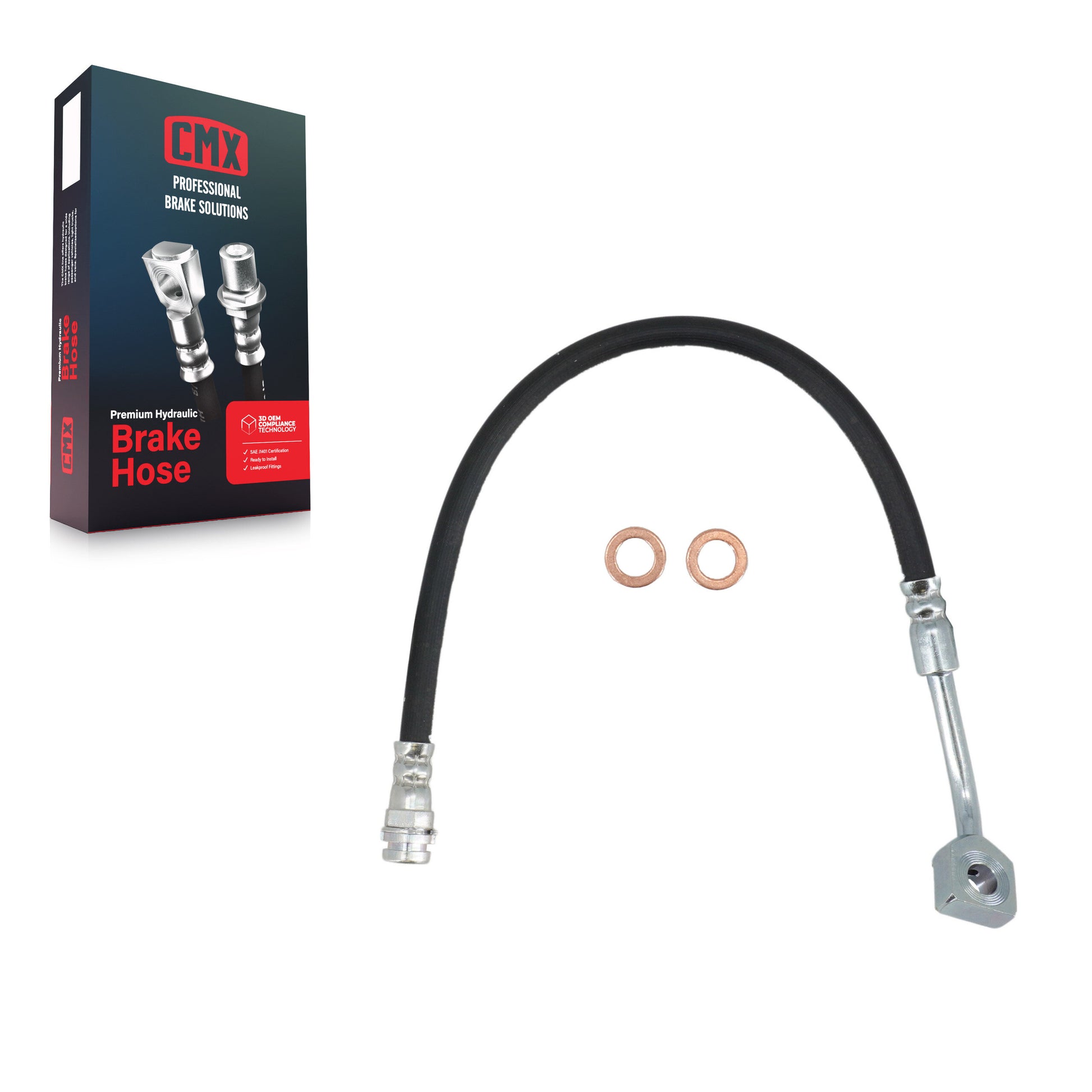 CMX 12-H620777 Brake Hydraulic Hose for 2007-2017 GMC Acadia Limited, Chevrolet Traverse, Buick Enclave - Front Left