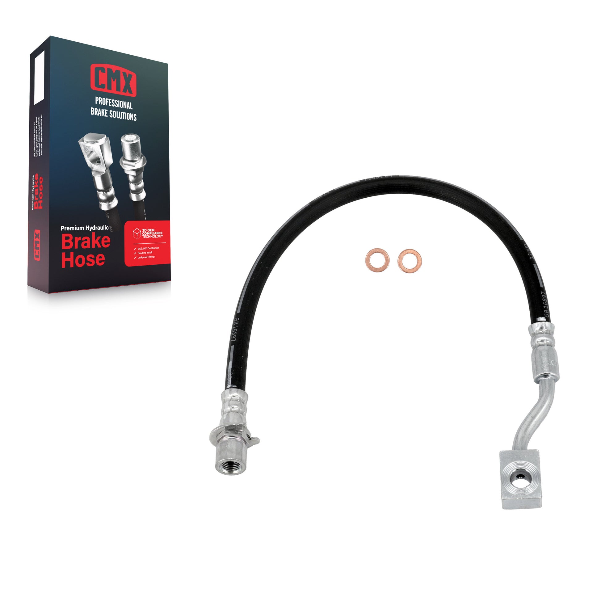 CMX 12-H620782 Brake Hydraulic Hose for 2007-2010 Chevrolet Silverado 2500 HD, GMC Sierra 2500 HD, Chevrolet Silverado 3500 HD - Rear Right