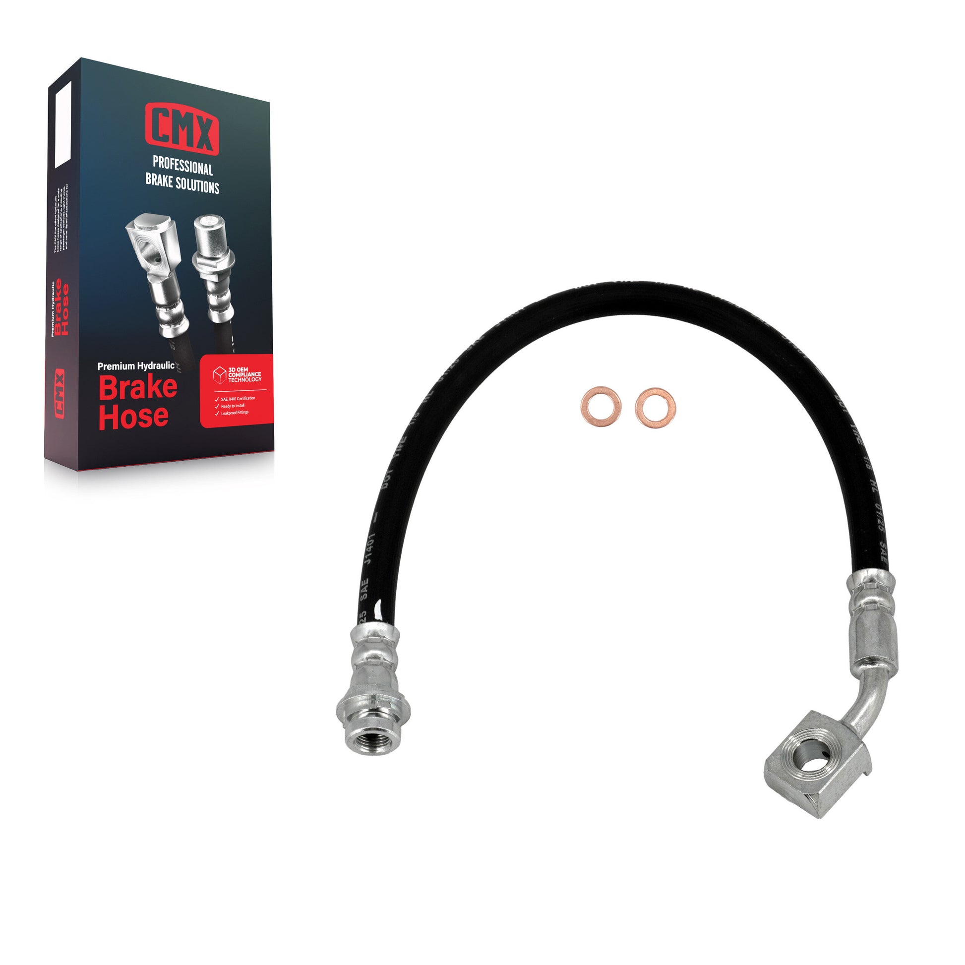 CMX 12-H620830 Brake Hydraulic Hose for 2007-2017 GMC Acadia Limited, Chevrolet Traverse, Buick Enclave - Rear Left