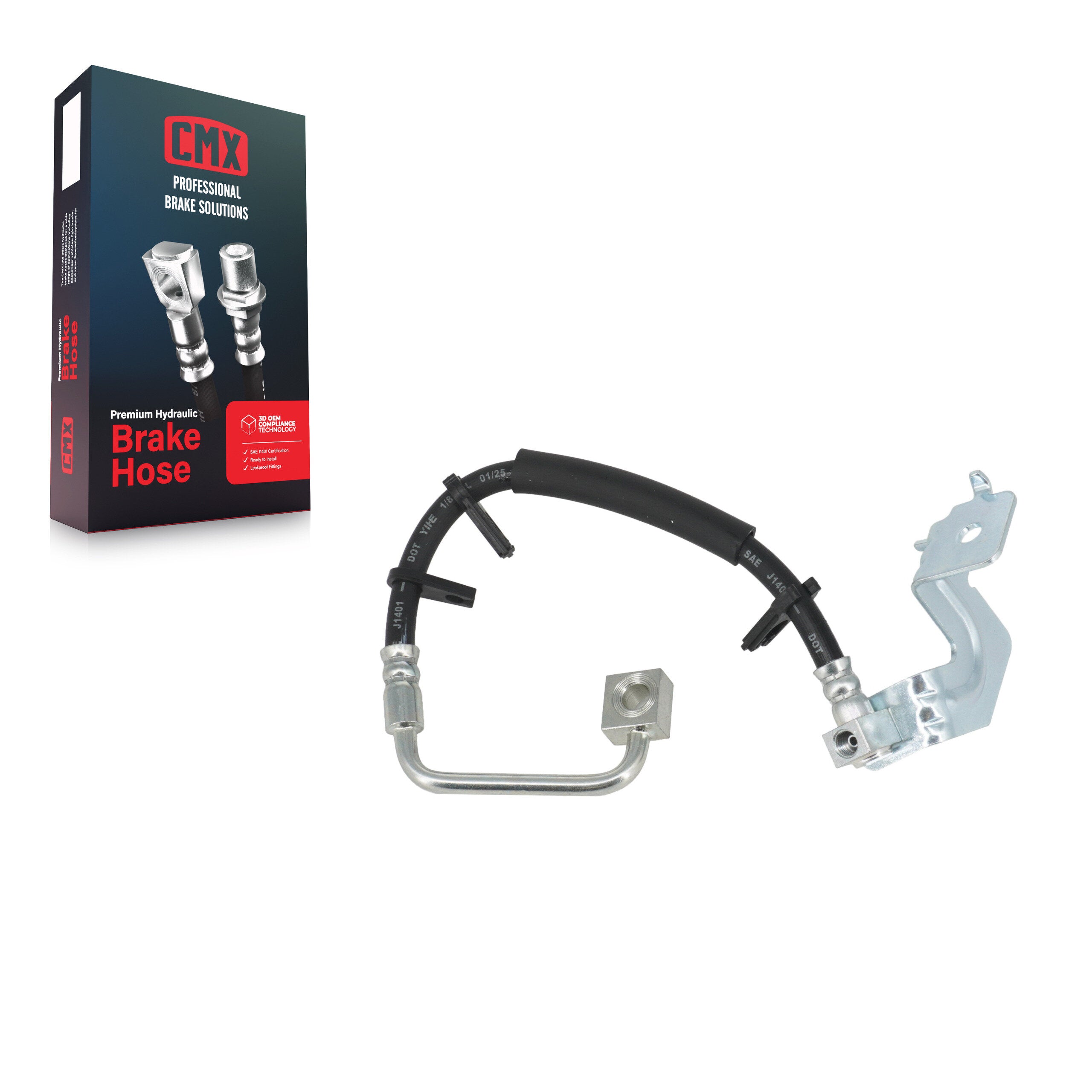 CMX 12-H620885 Brake Hydraulic Hose for 2008-2011 Chrysler Town & Country, Dodge Grand Caravan, Volkswagen Routan - Rear Left
