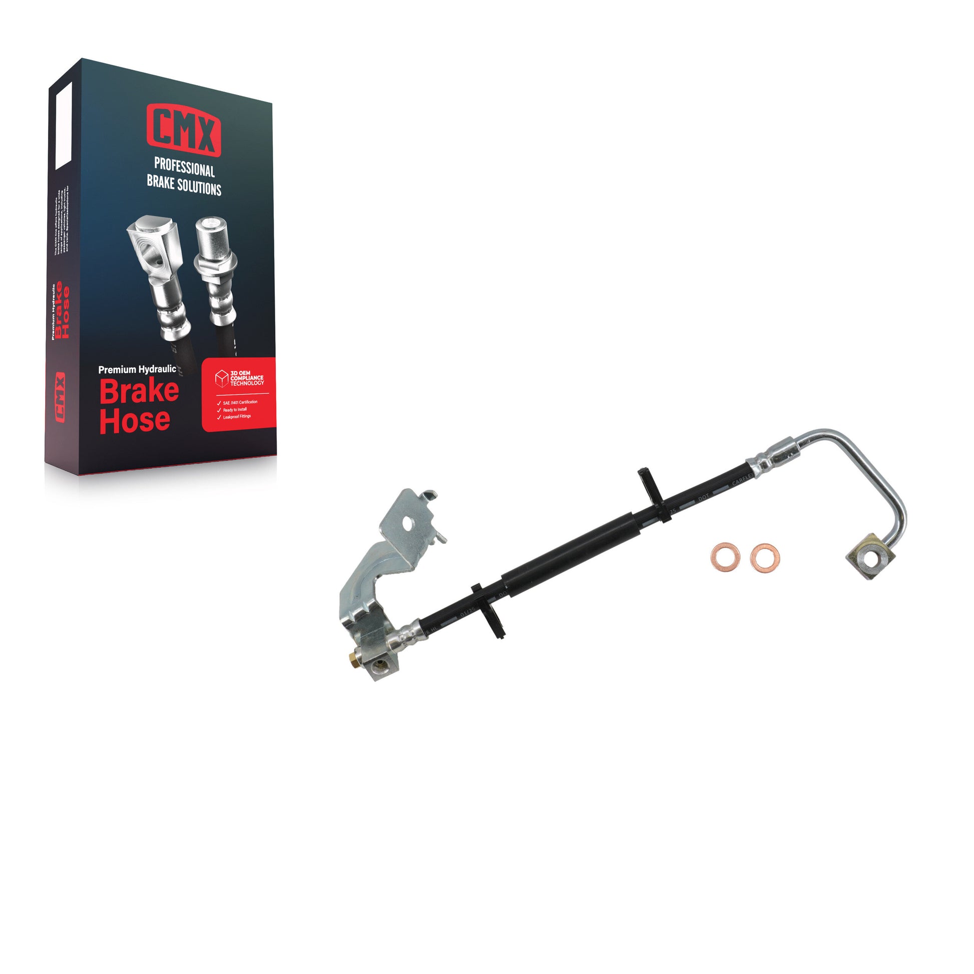 CMX 12-H620892 Brake Hydraulic Hose for 2008-2011 Chrysler Town & Country, Dodge Grand Caravan, Volkswagen Routan - Rear Right