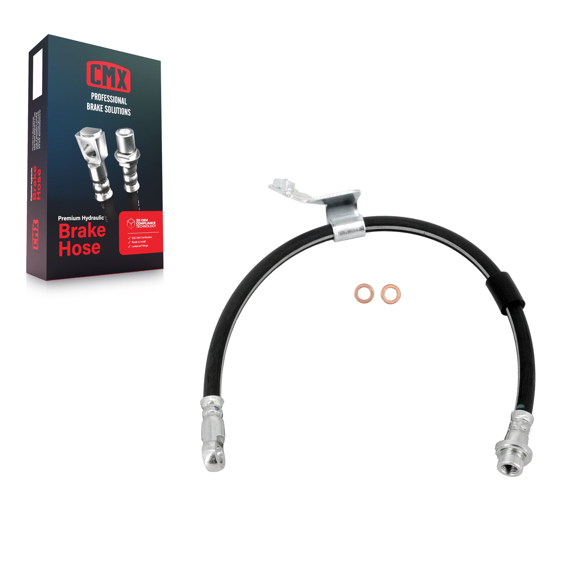 CMX 12-H620908 Brake Hydraulic Hose for 2007-2017 Chrysler 200, Dodge Avenger, Chrysler Sebring - Front Left