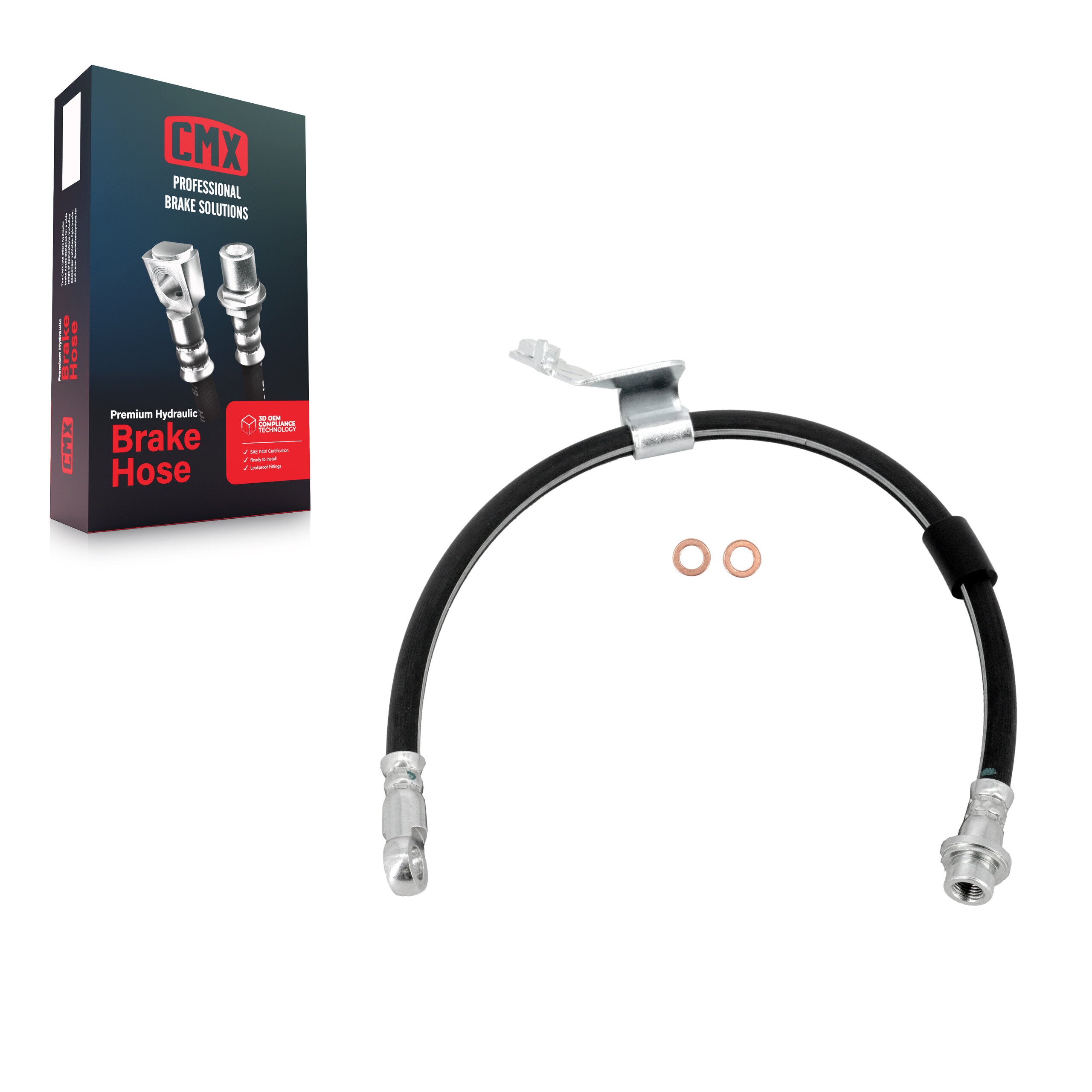 CMX 12-H620908 Brake Hydraulic Hose for 2007-2017 Chrysler 200, Dodge Avenger, Chrysler Sebring - Front Left