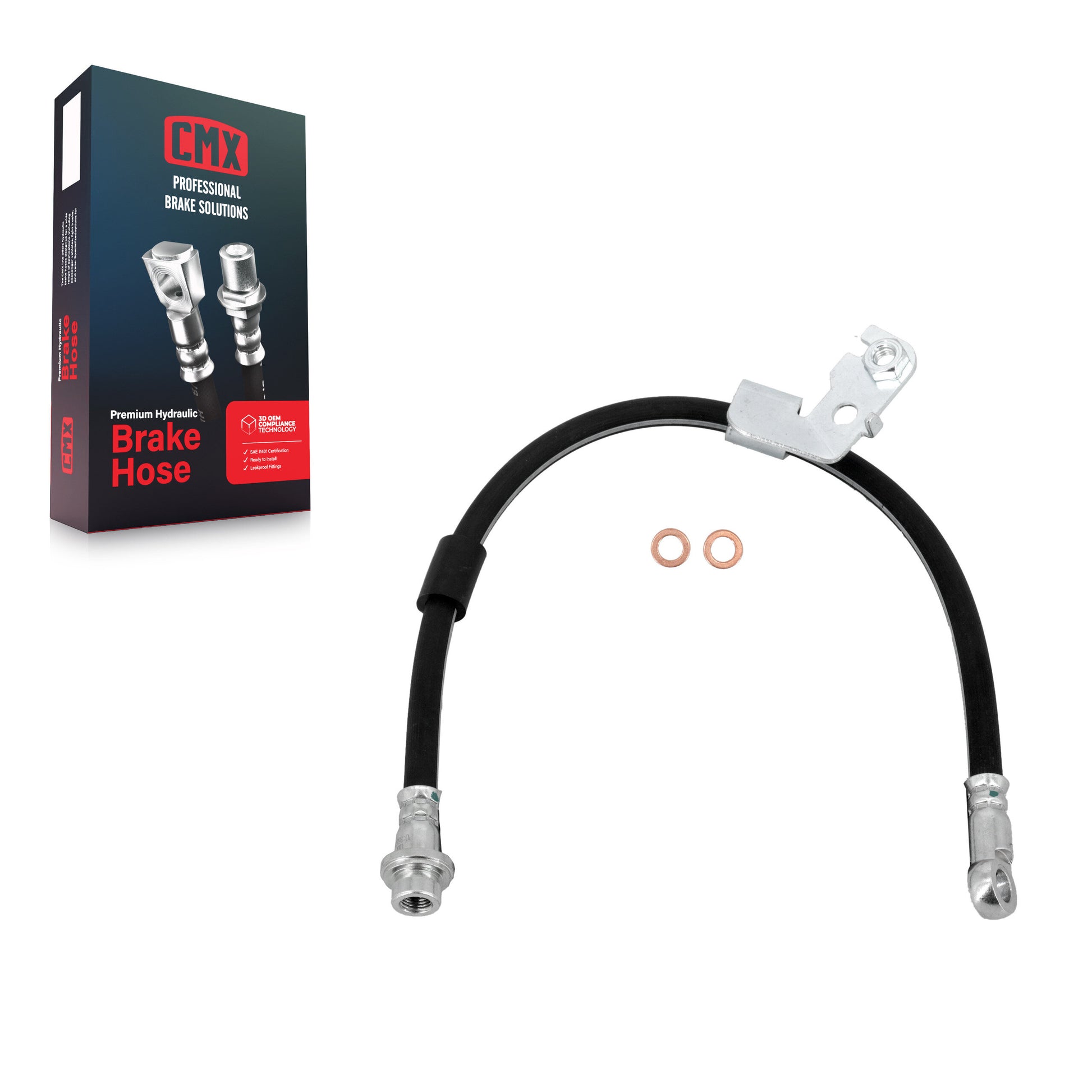 CMX 12-H620909 Brake Hydraulic Hose for 2007-2017 Chrysler 200, Dodge Avenger, Chrysler Sebring - Front Right