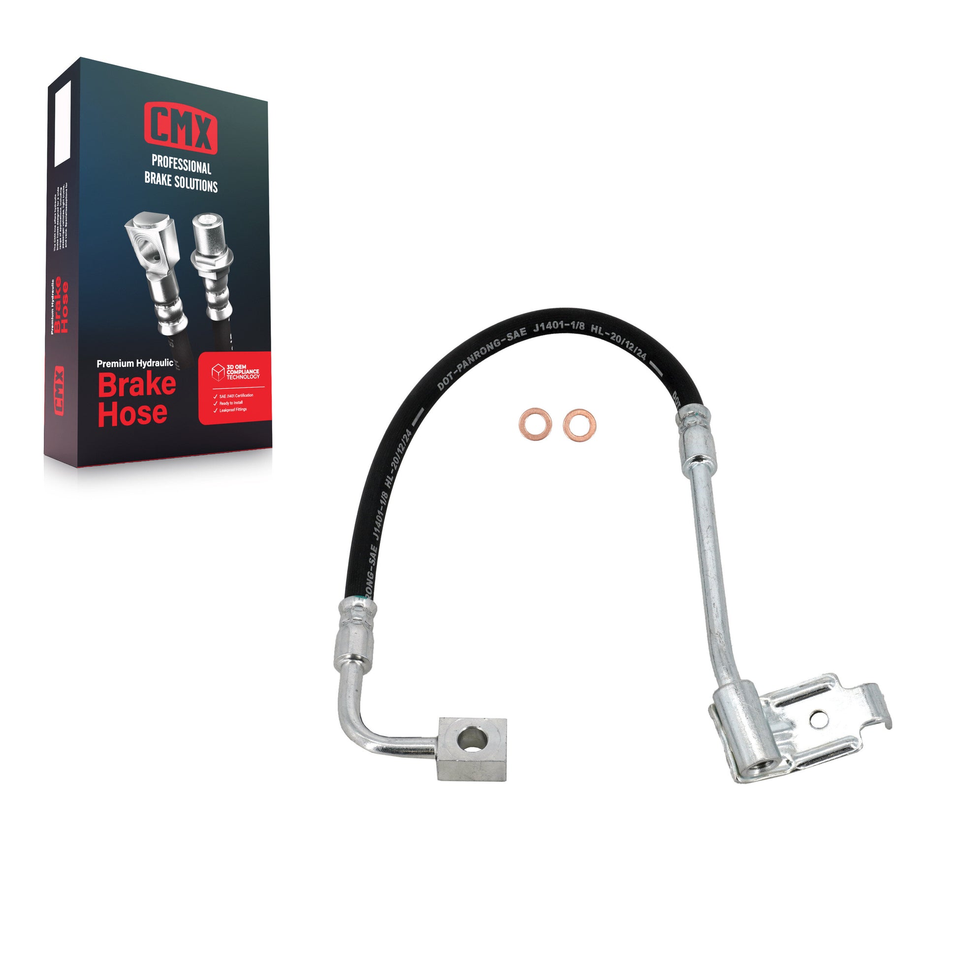 CMX 12-H620923 Brake Hydraulic Hose for 2007-2018 Jeep Wrangler JK, Jeep Wrangler - Rear Right