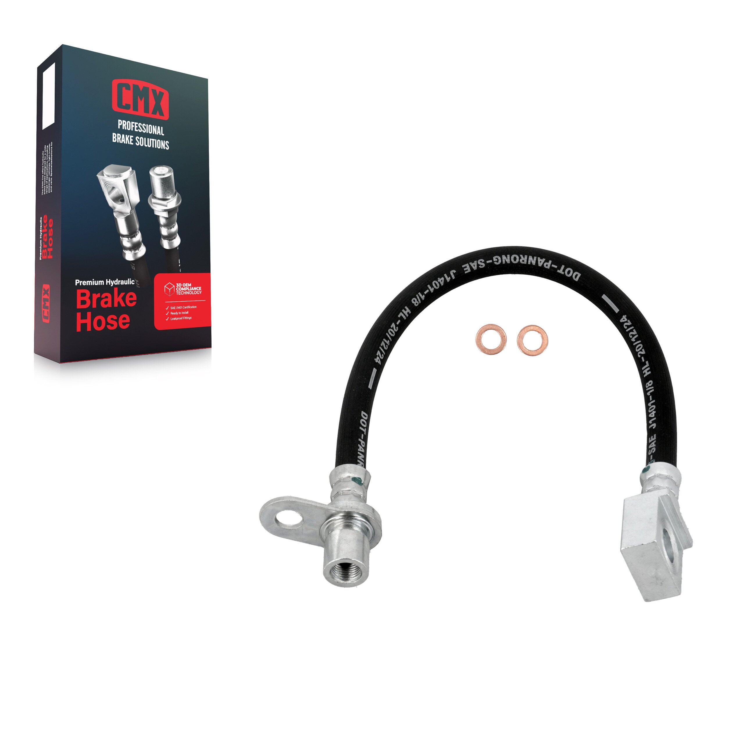 CMX 12-H620935 Brake Hydraulic Hose for 2006-2007 Dodge Ram 1500 - Front