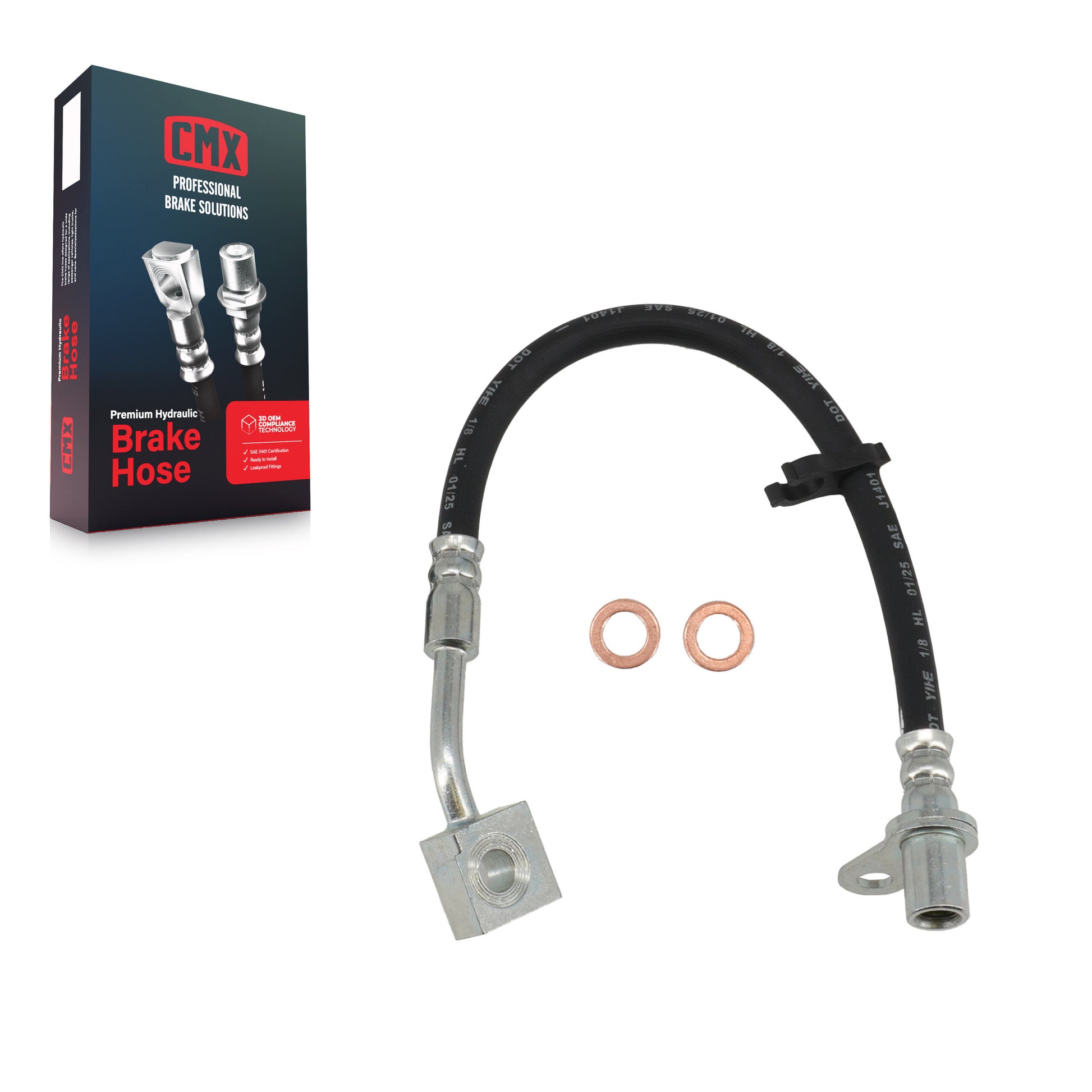 CMX 12-H620937 Brake Hydraulic Hose for 2006-2023 Ram 1500 Classic, Ram 1500, Dodge Ram 1500 - Front Left