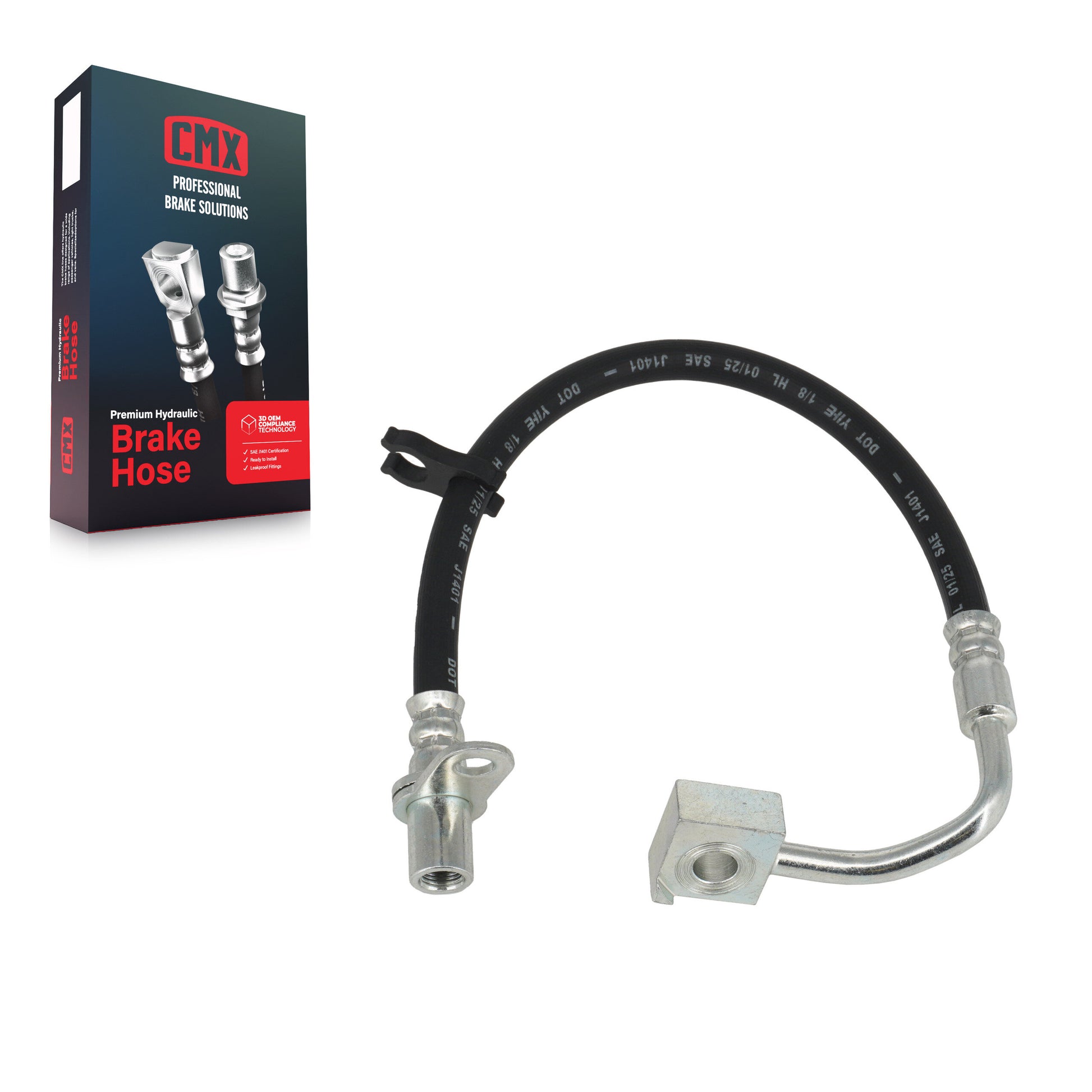 CMX 12-H620939 Brake Hydraulic Hose for 2006-2011 Ram 1500, Dodge Ram 1500 - Front Left
