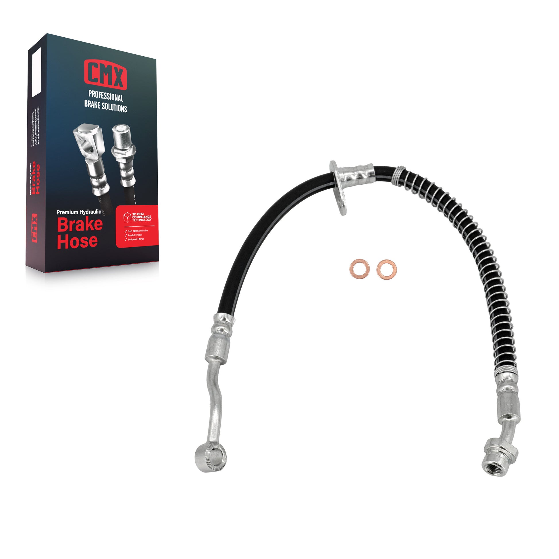 CMX 12-H620953 Brake Hydraulic Hose for 2006-2011 Hyundai Accent - Front Right