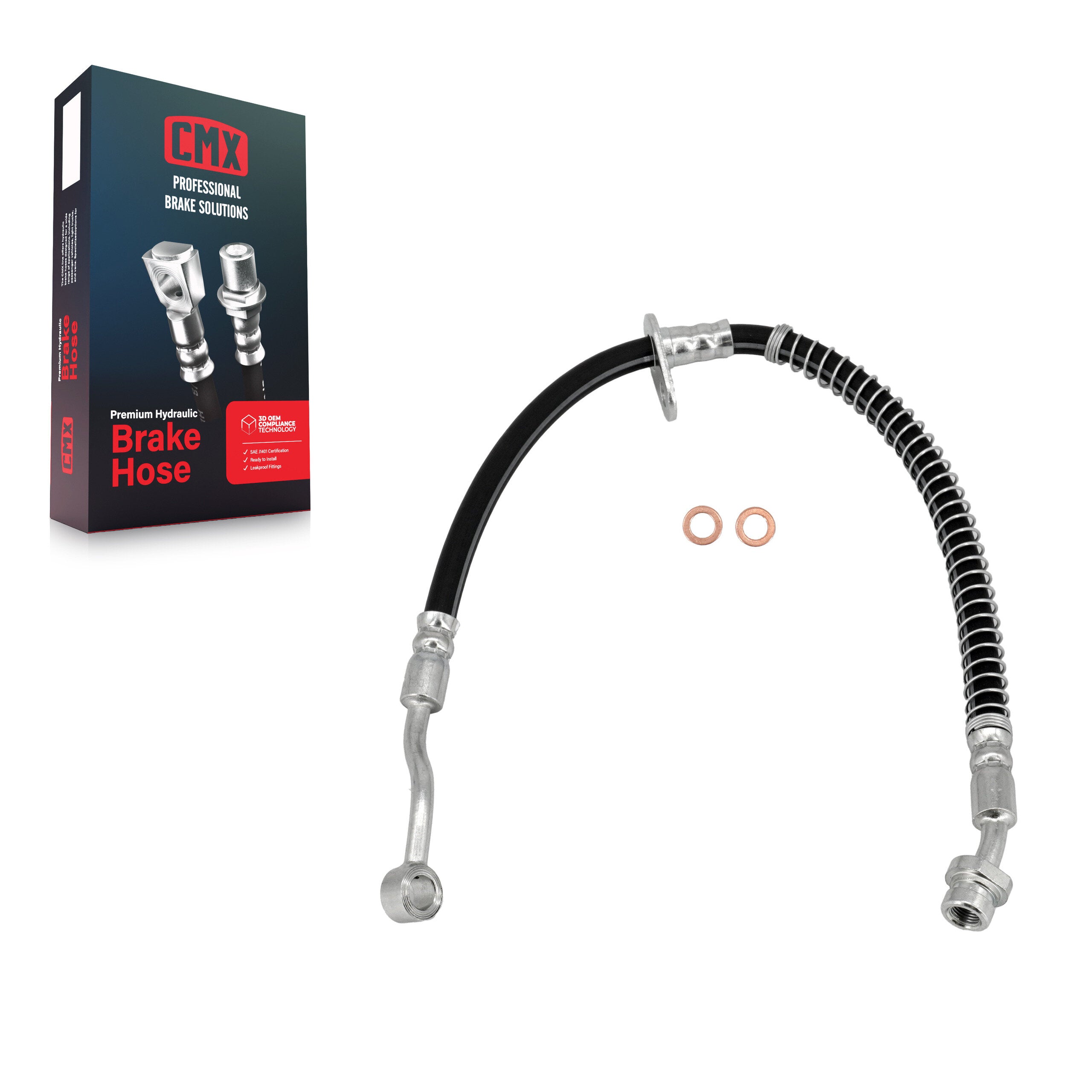 CMX 12-H620953 Brake Hydraulic Hose for 2006-2011 Hyundai Accent - Front Right