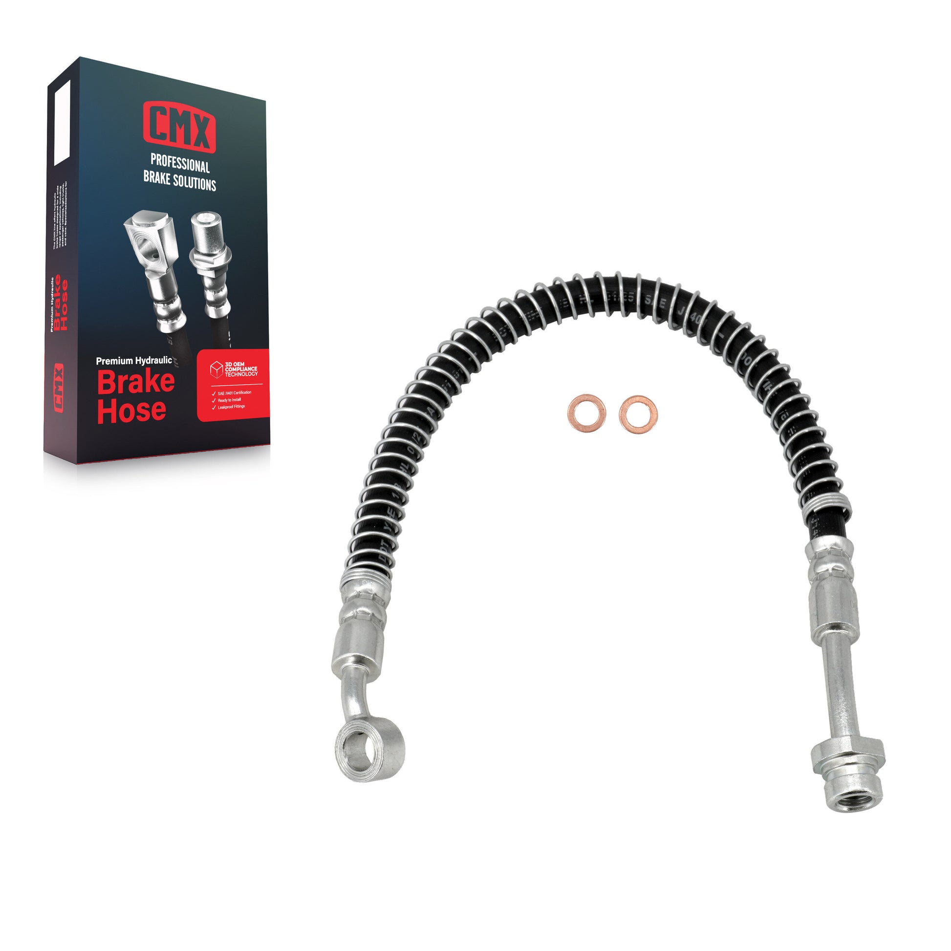 CMX 12-H620954 Brake Hydraulic Hose for 2007-2010 Hyundai Santa Fe - Front Left
