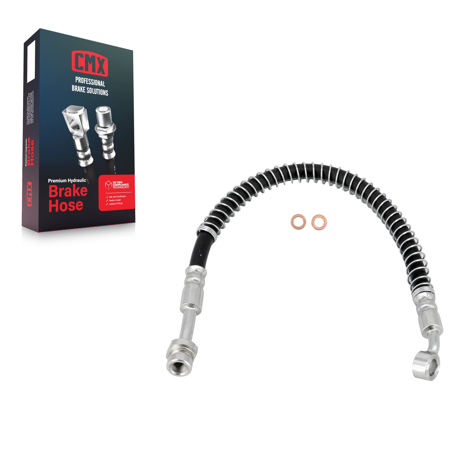 CMX 12-H620955 Brake Hydraulic Hose for 2007-2010 Hyundai Santa Fe - Front Right