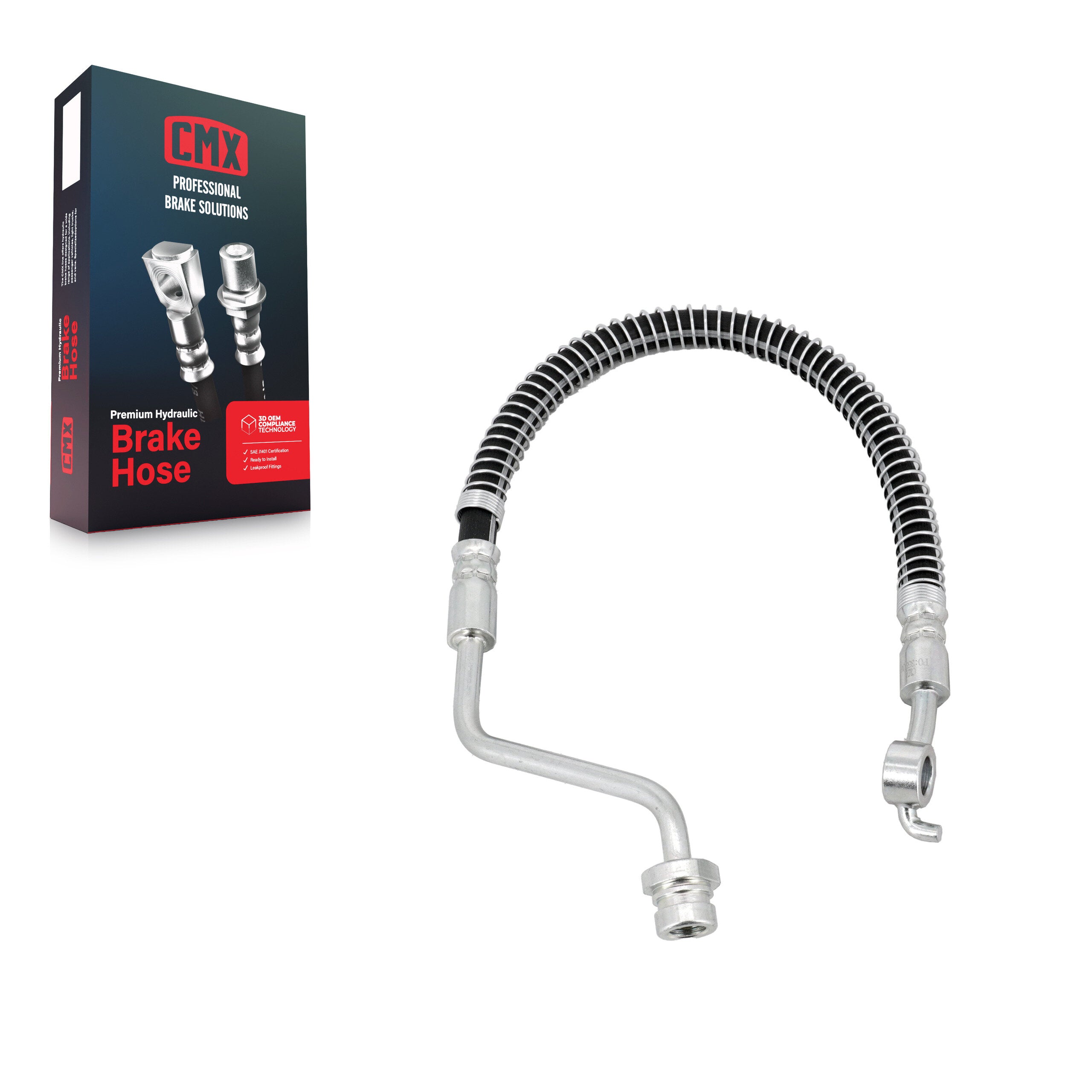 CMX 12-H620962 Brake Hydraulic Hose for 2007-2013 Kia Sorento, Hyundai Santa Fe - Rear Right