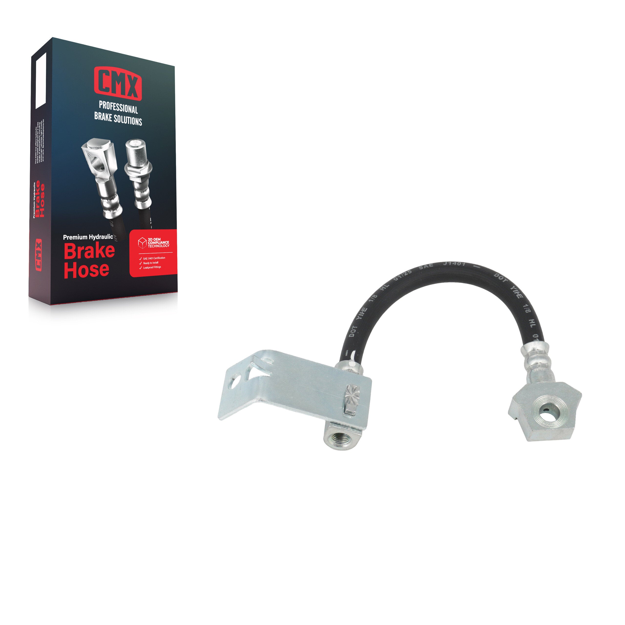 CMX 12-H620979 Brake Hydraulic Hose for 2005-2010 Ford F-450 Super Duty, Ford F-250 Super Duty, Ford F-350 Super Duty - Rear Left