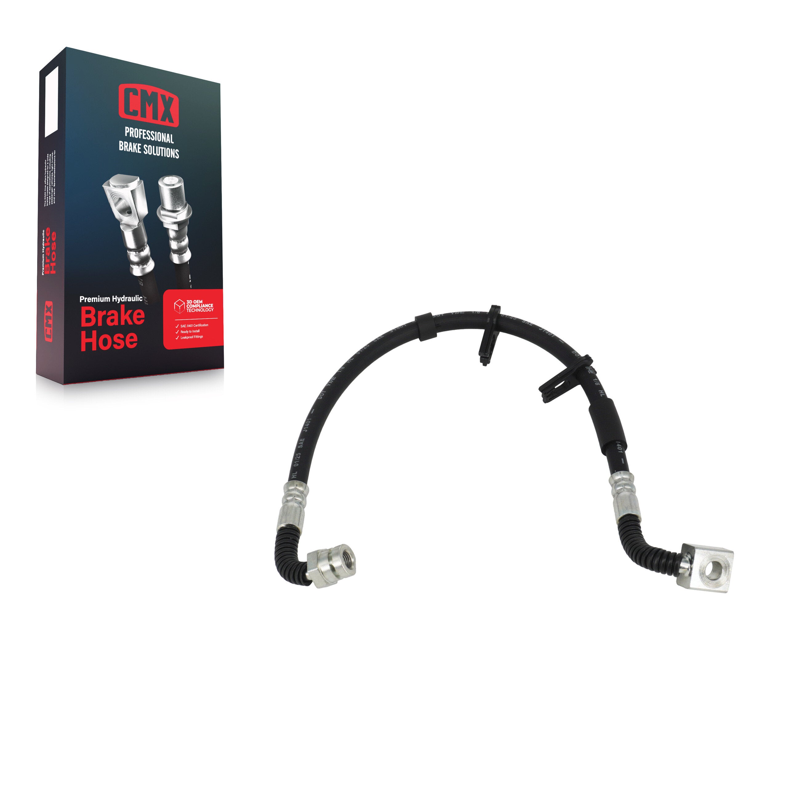 CMX 12-H620987 Brake Hydraulic Hose for 2006-2007 Ford E-150, Ford E-250, Ford E-350 Super Duty - Front Left