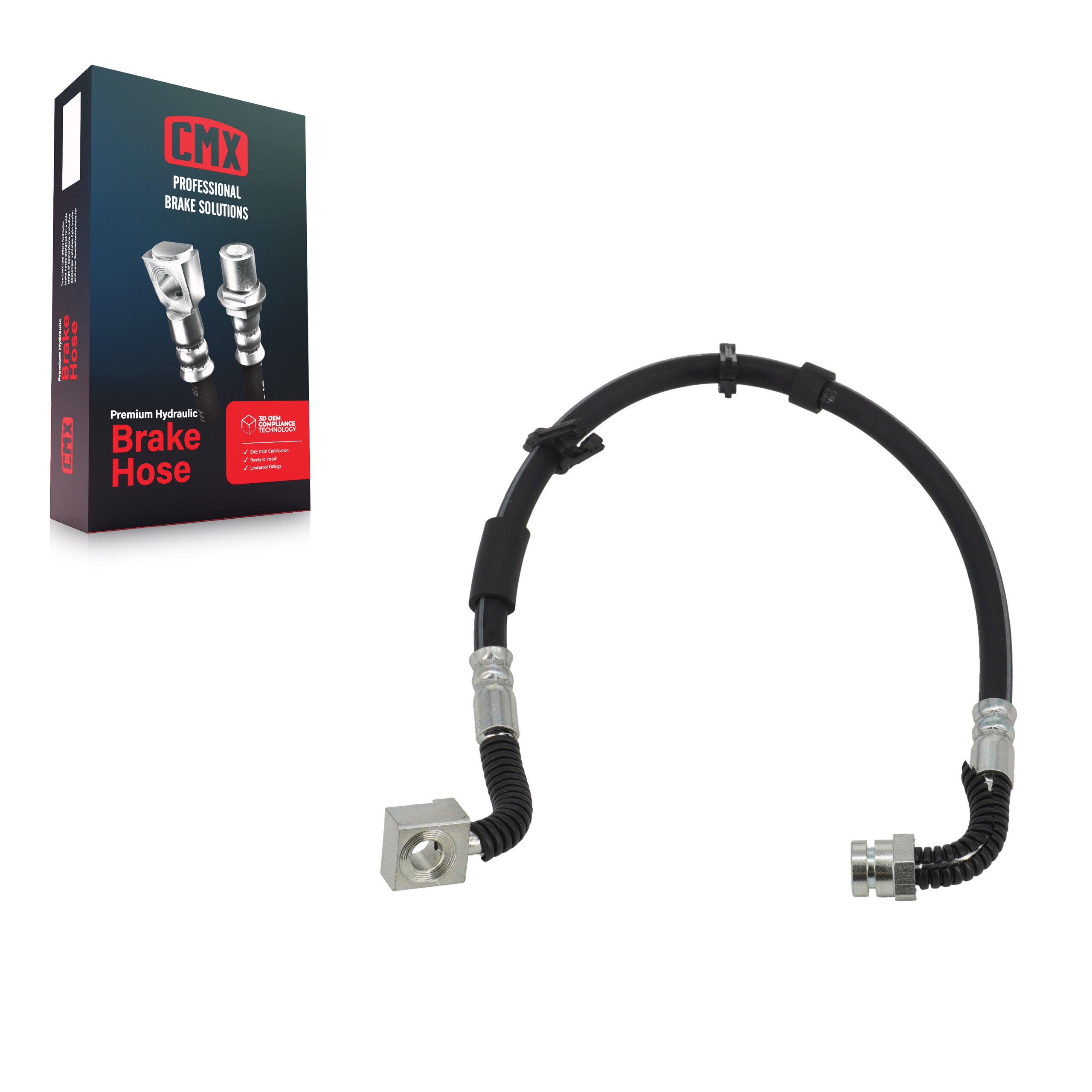 CMX 12-H620988 Brake Hydraulic Hose for 2006-2007 Ford E-150, Ford E-250, Ford E-350 Super Duty - Front Right