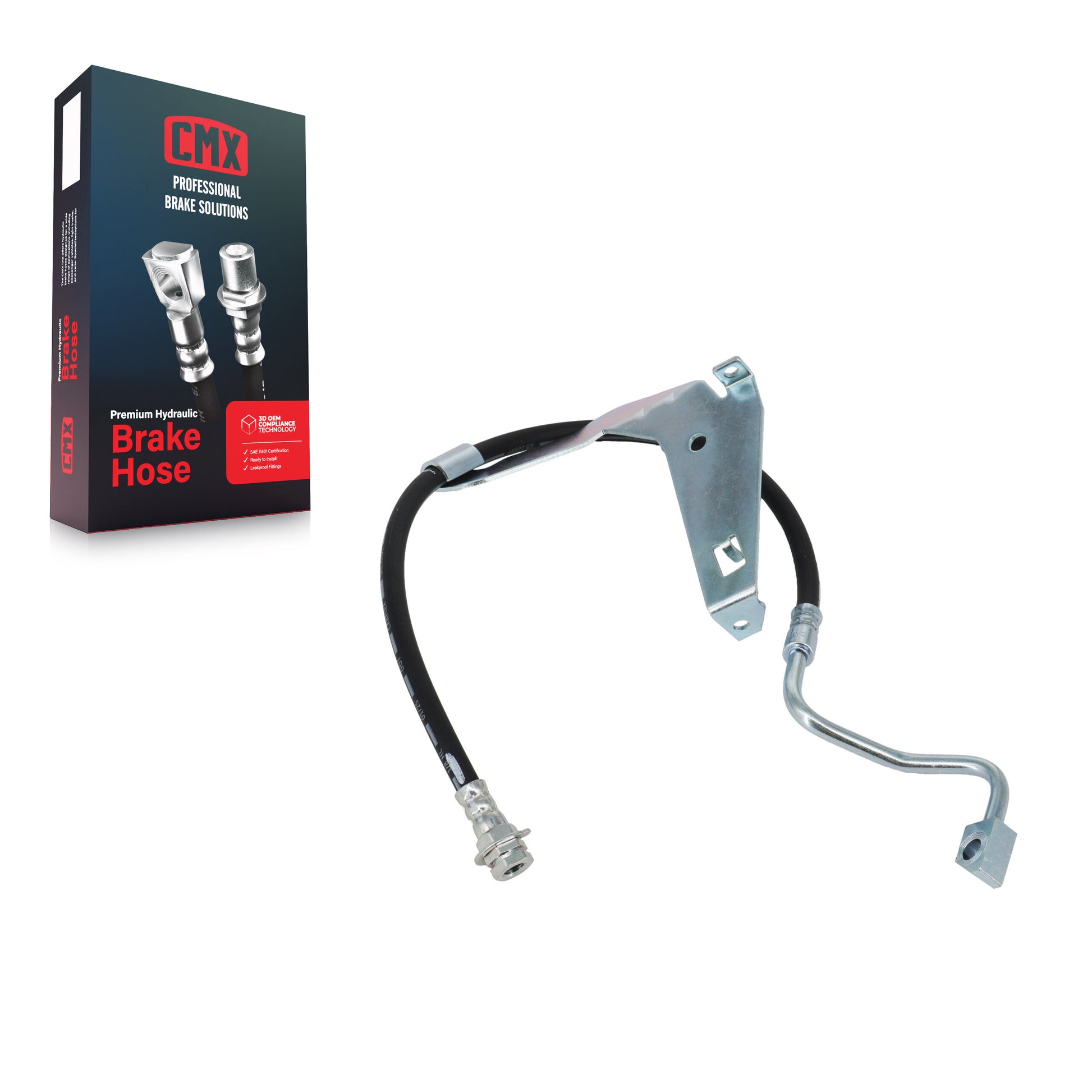 CMX 12-H621000 Brake Hydraulic Hose for 2007-2010 Ford F-250 Super Duty, Ford F-350 Super Duty - Front Left