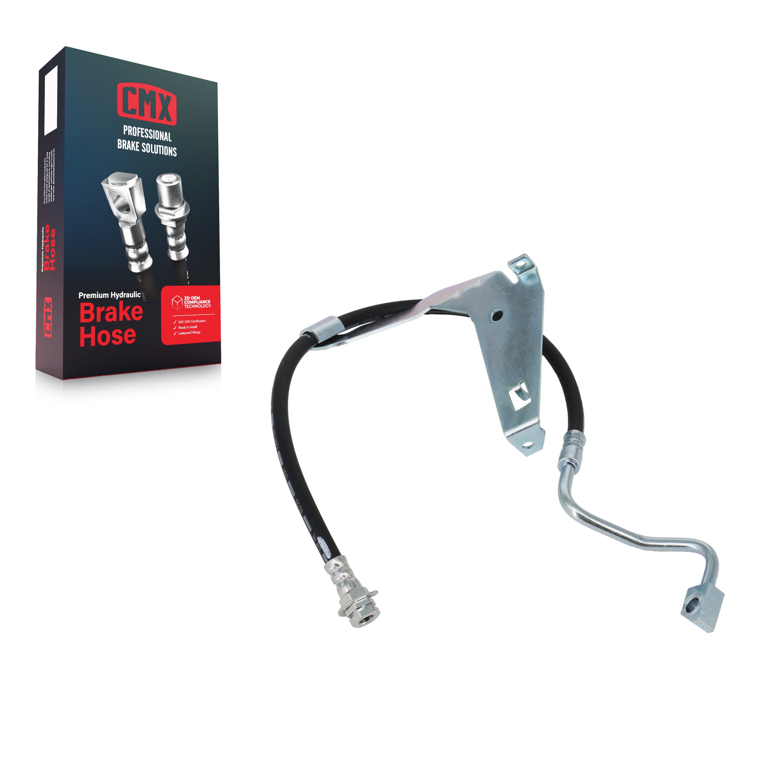 CMX 12-H621000 Brake Hydraulic Hose for 2007-2010 Ford F-250 Super Duty, Ford F-350 Super Duty - Front Left