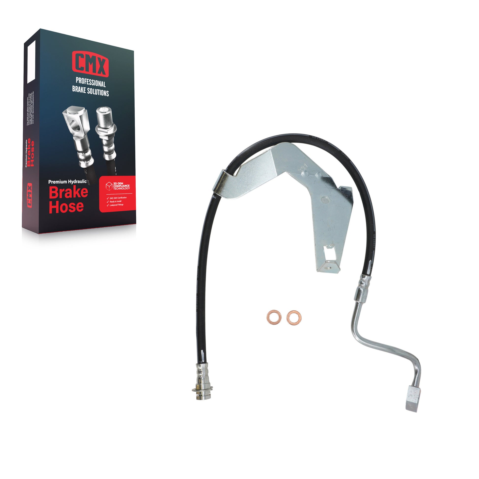 CMX 12-H621003 Brake Hydraulic Hose for 2007-2009 Ford F-250 Super Duty, Ford F-350 Super Duty - Front Right