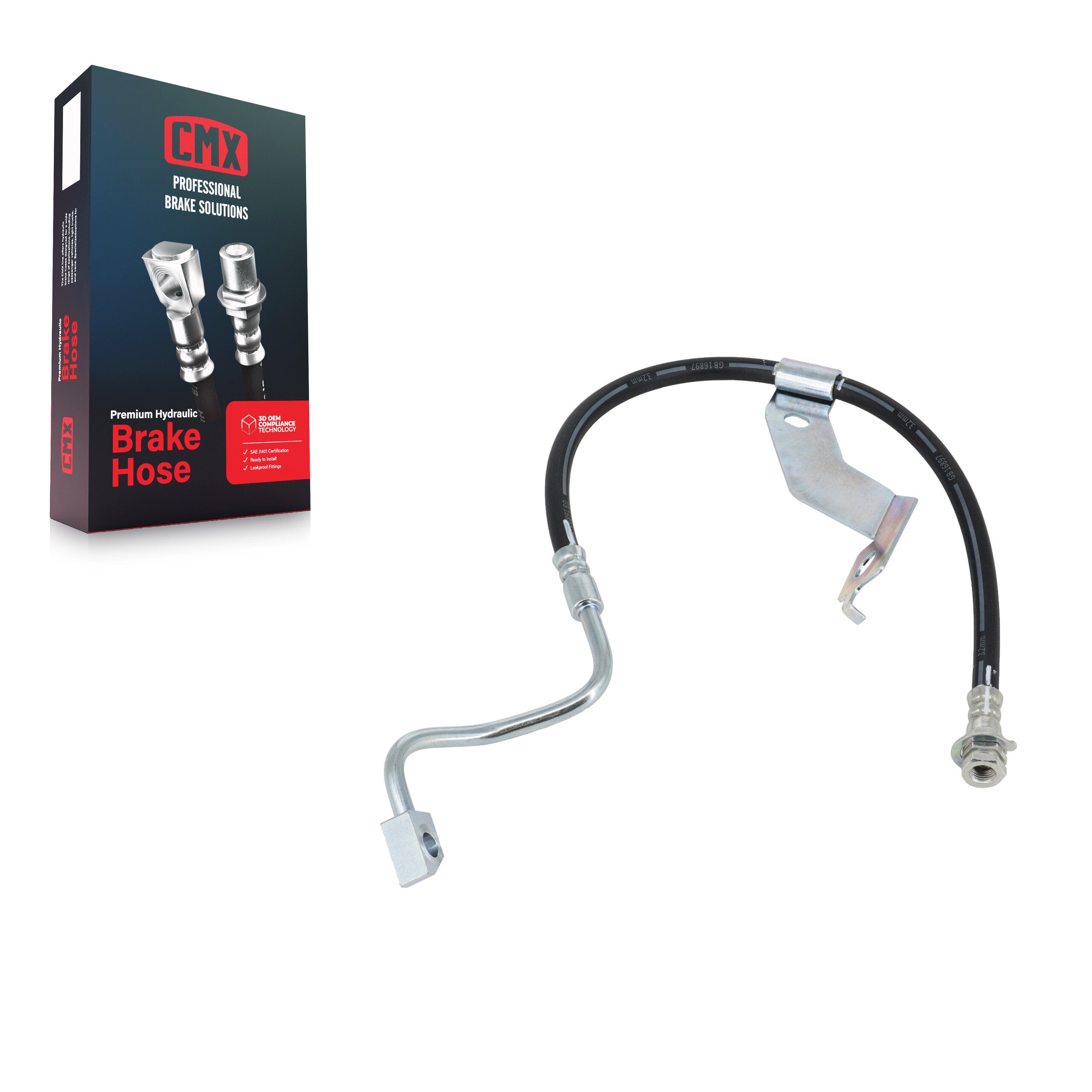 CMX 12-H621005 Brake Hydraulic Hose for 2007-2012 Ford F-250 Super Duty, Ford F-350 Super Duty - Front Right