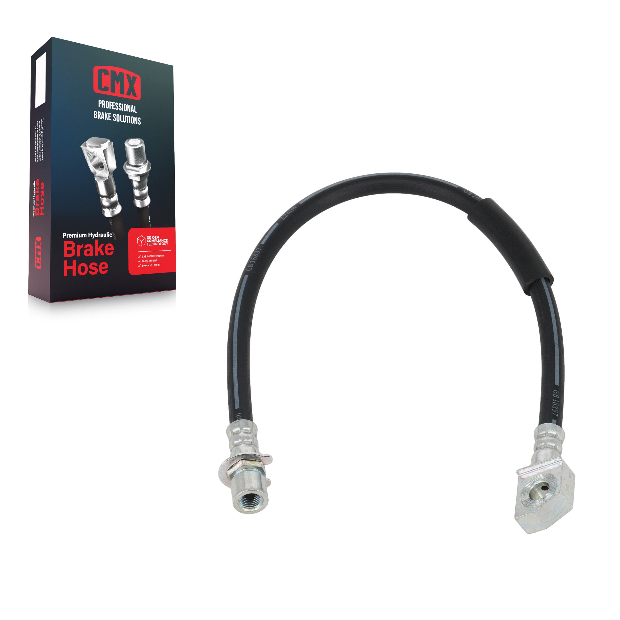 CMX 12-H621010 Brake Hydraulic Hose for 2007-2017 Ford Expedition, Lincoln Navigator - Rear Right