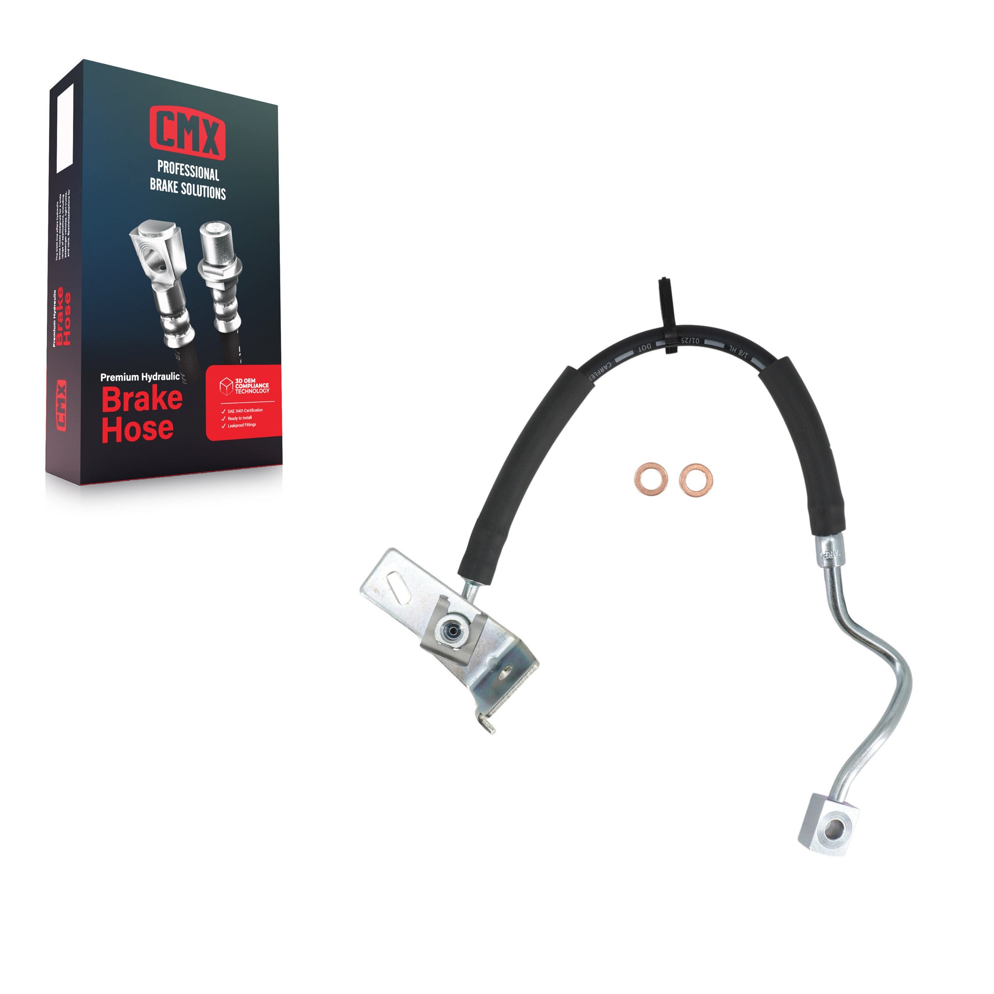 CMX 12-H621014 Brake Hydraulic Hose for 2006-2010 Ford Explorer Sport Trac, Ford Explorer, Mercury Mountaineer - Front Right