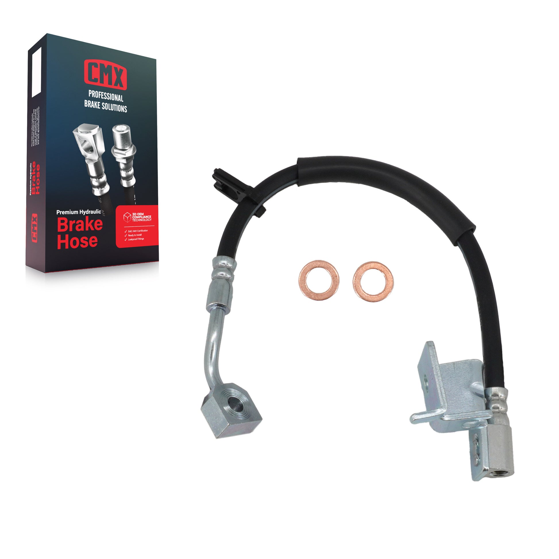 CMX 12-H621015 Brake Hydraulic Hose for 2006-2010 Ford Explorer Sport Trac, Ford Explorer, Mercury Mountaineer - Rear Right