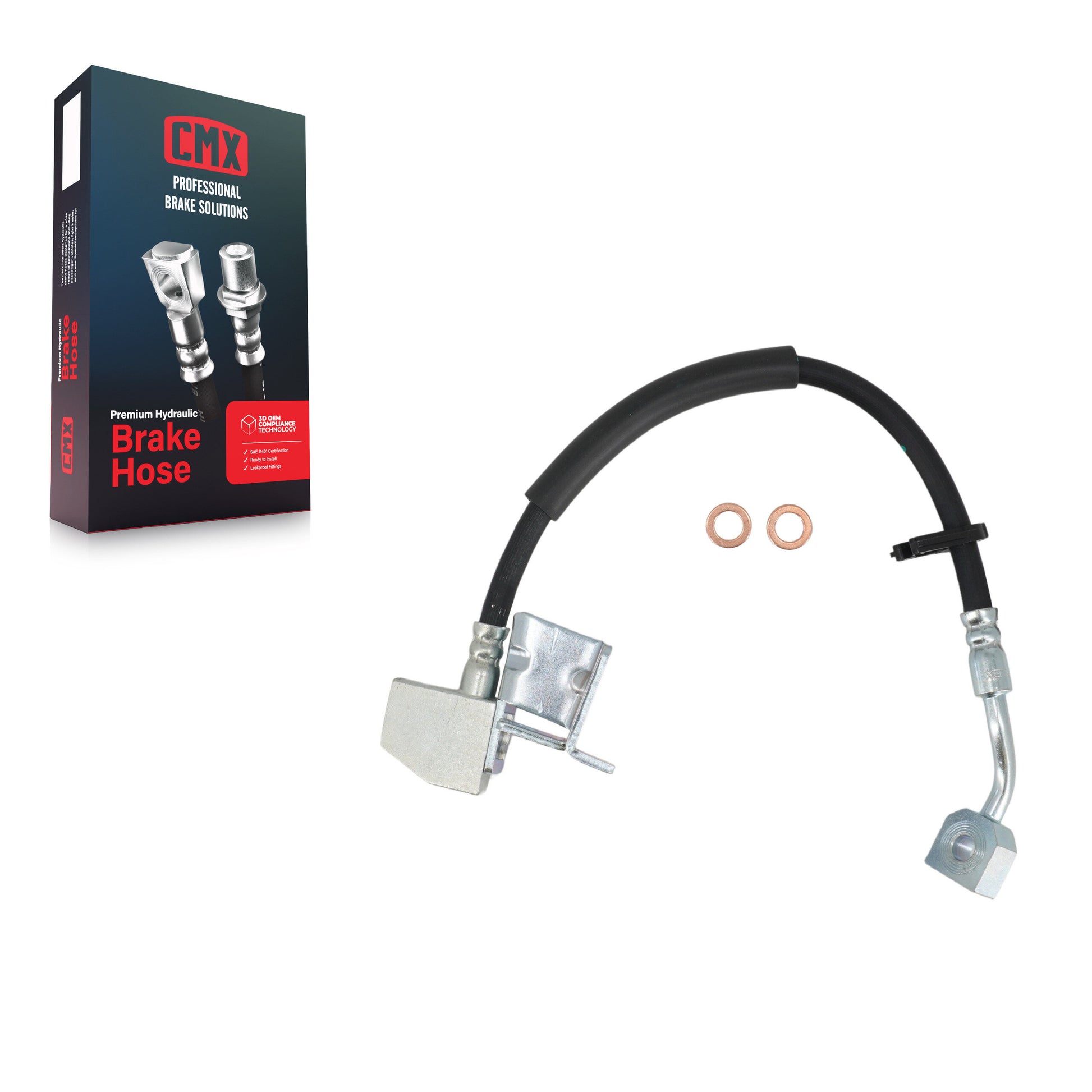 CMX 12-H621016 Brake Hydraulic Hose for 2006-2010 Ford Explorer Sport Trac, Ford Explorer, Mercury Mountaineer - Rear Left