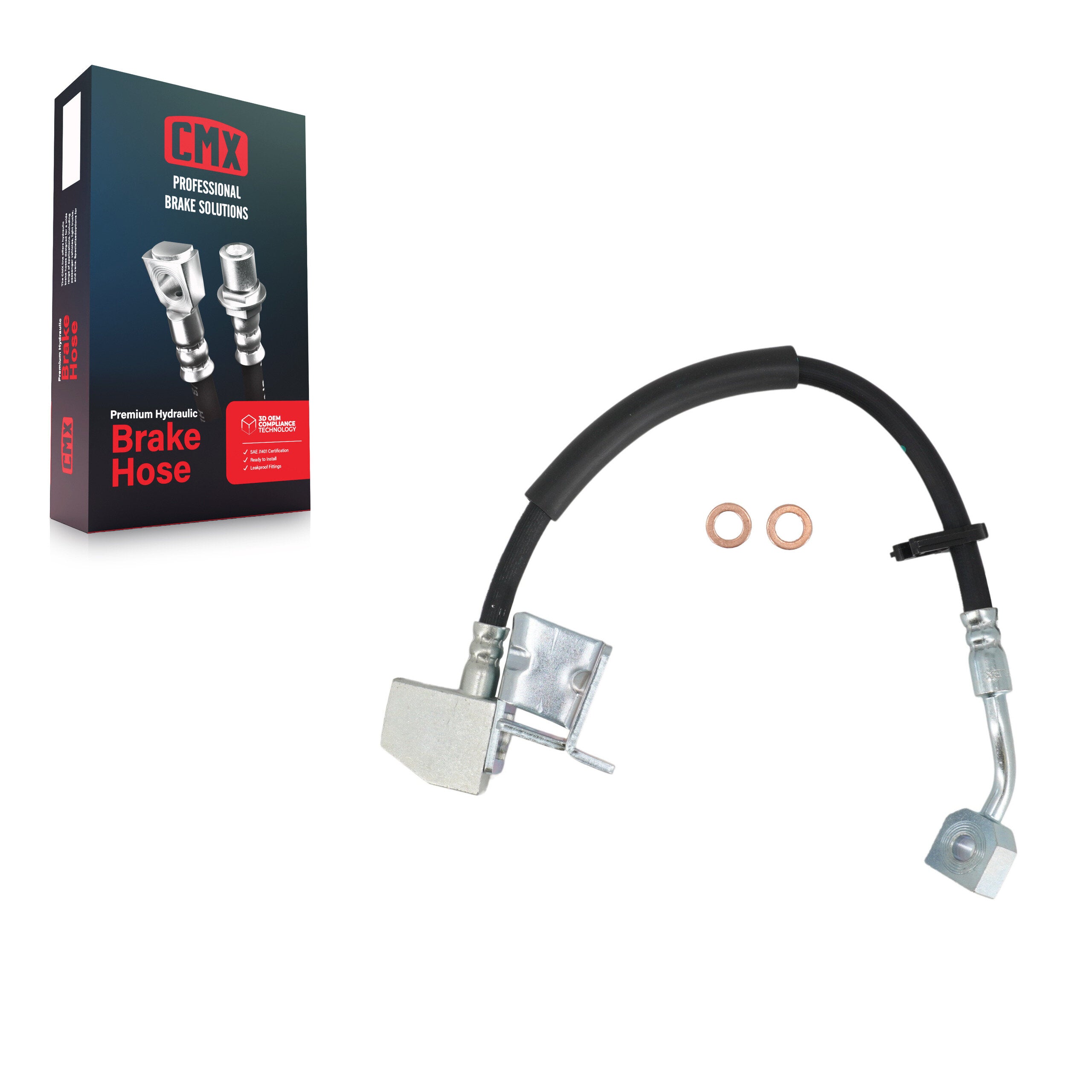 CMX 12-H621016 Brake Hydraulic Hose for 2006-2010 Ford Explorer Sport Trac, Ford Explorer, Mercury Mountaineer - Rear Left